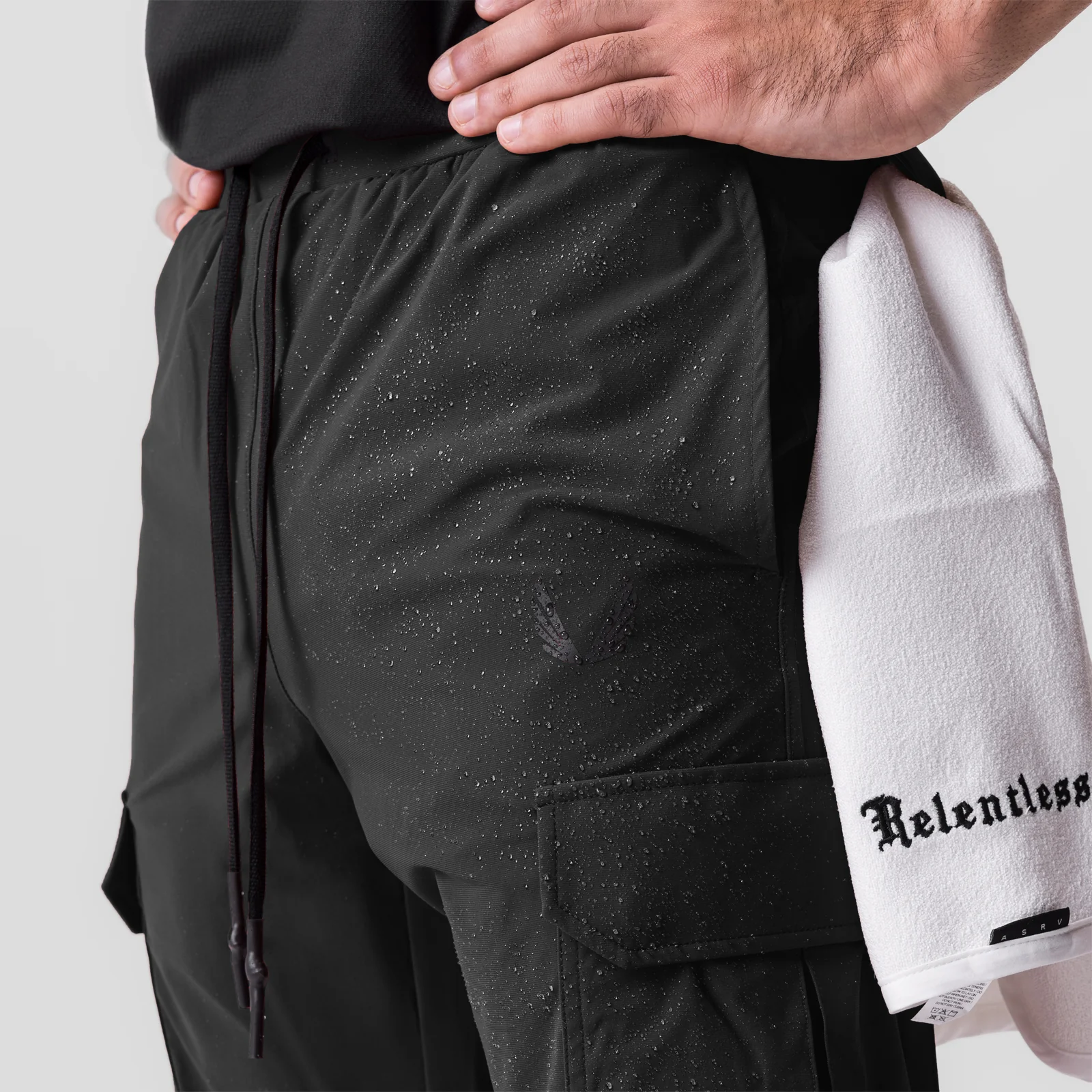 0825. Tetra-Lite® Cargo High Rib Jogger - Black - Image 7