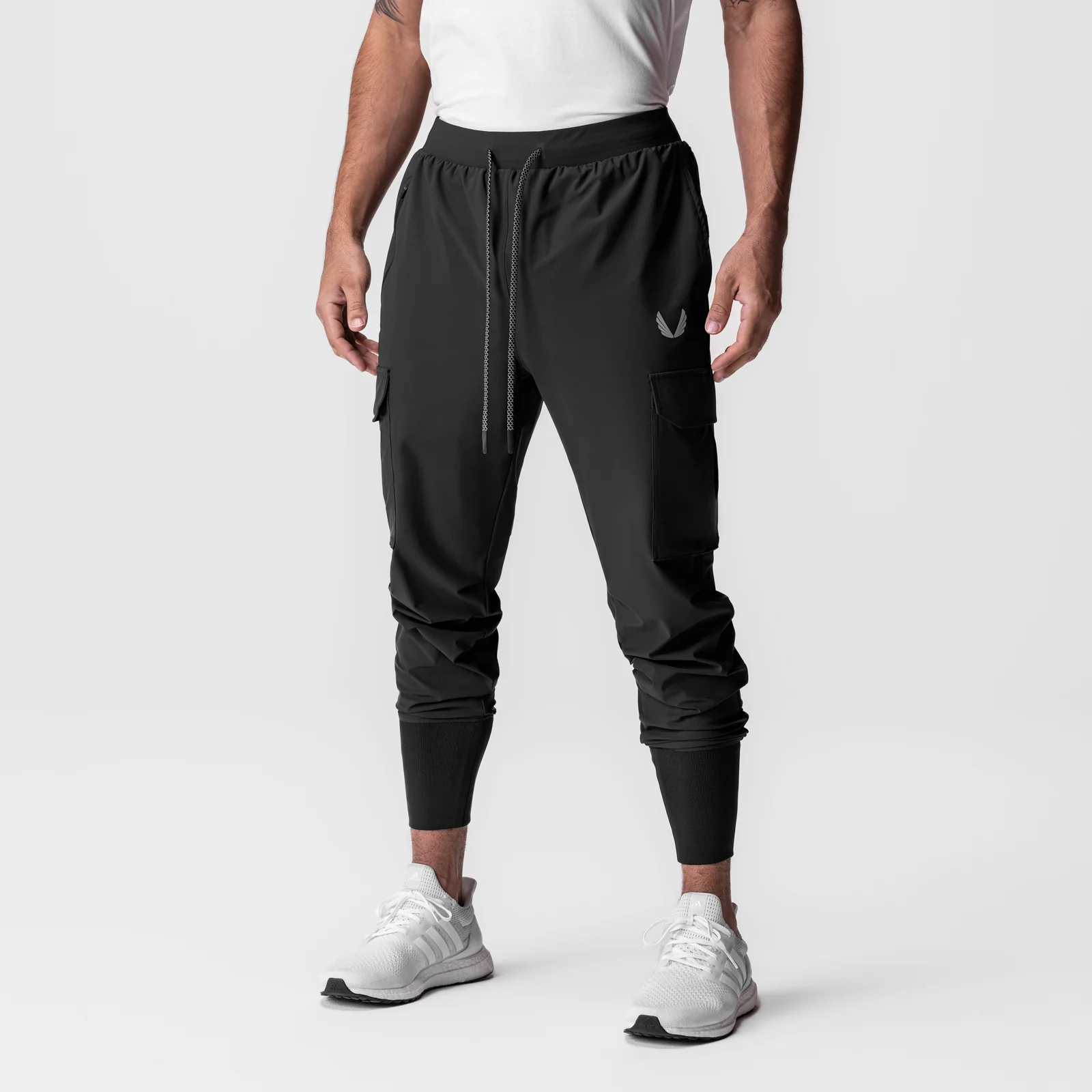 0825. Tetra-Lite® Cargo High Rib Jogger - Black "Reflective" - Image 2