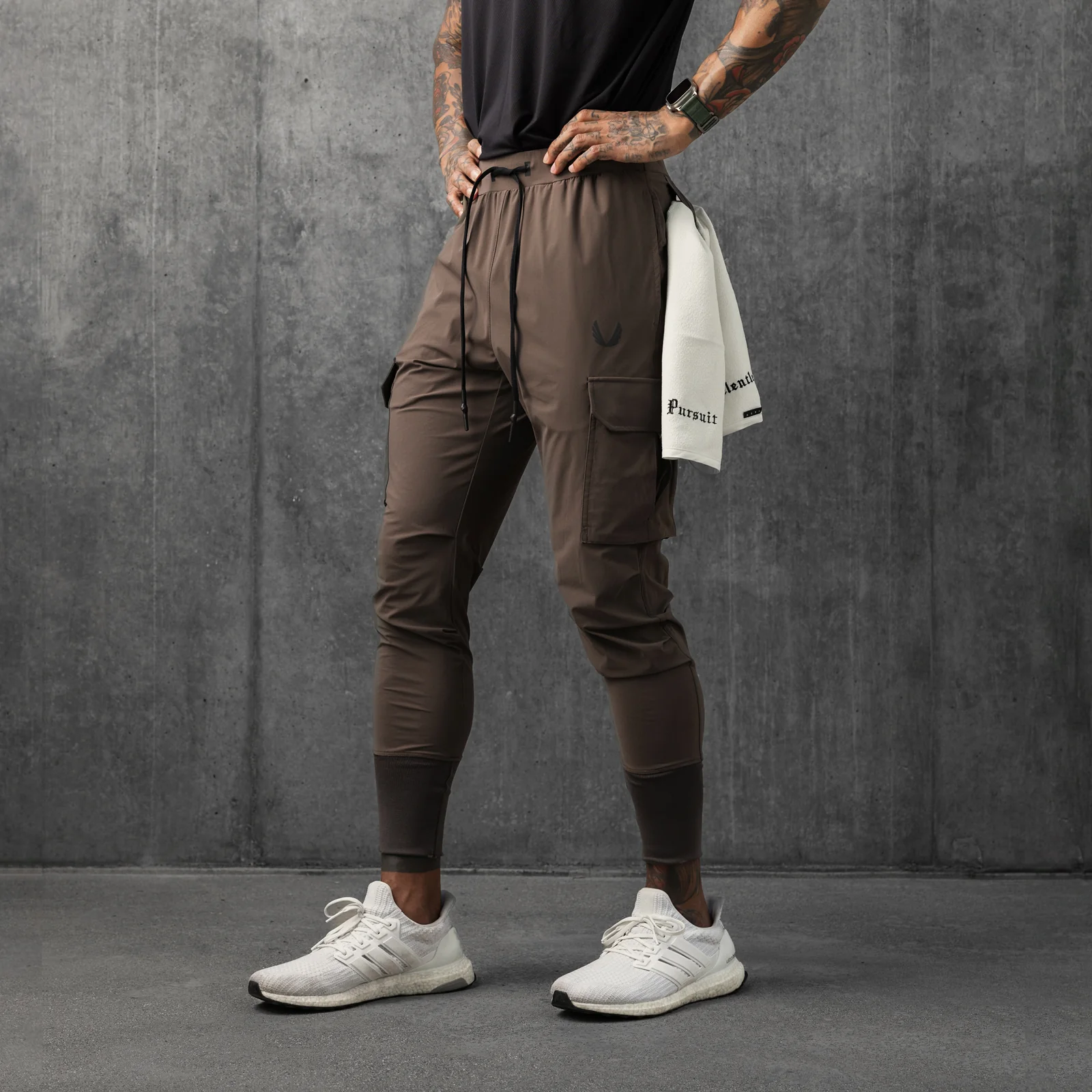 0825. Tetra-Lite® Cargo High Rib Jogger - Deep Taupe - Image 3