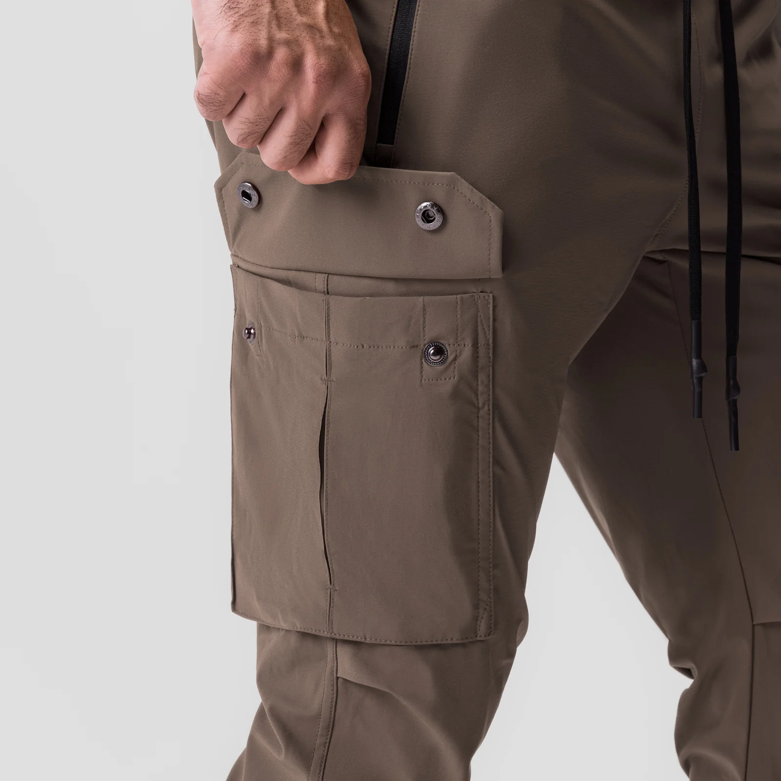 0825. Tetra-Lite® Cargo High Rib Jogger - Deep Taupe - Image 4