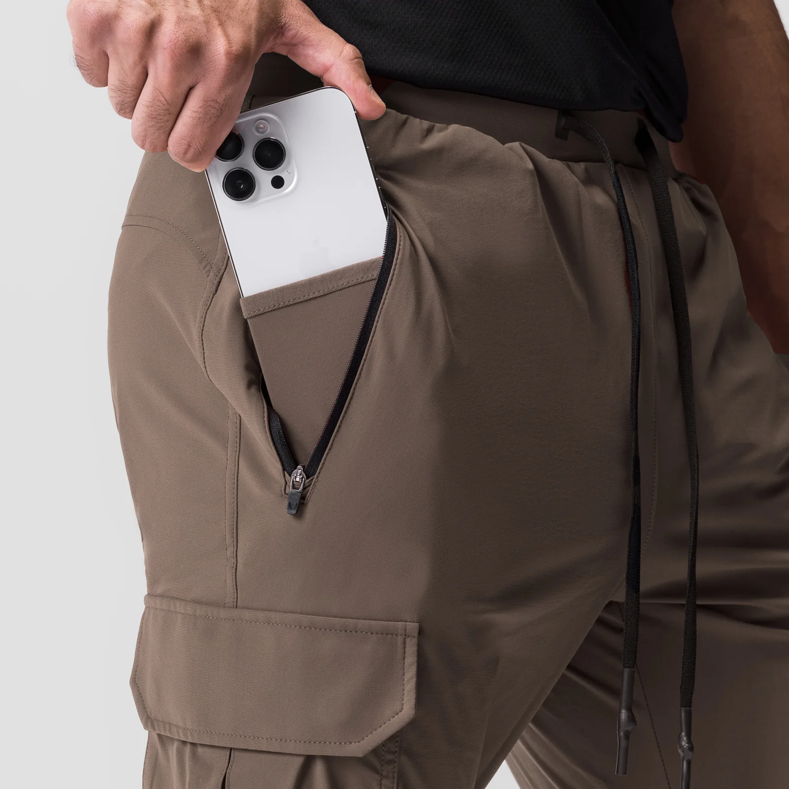 0825. Tetra-Lite® Cargo High Rib Jogger - Deep Taupe - Image 6