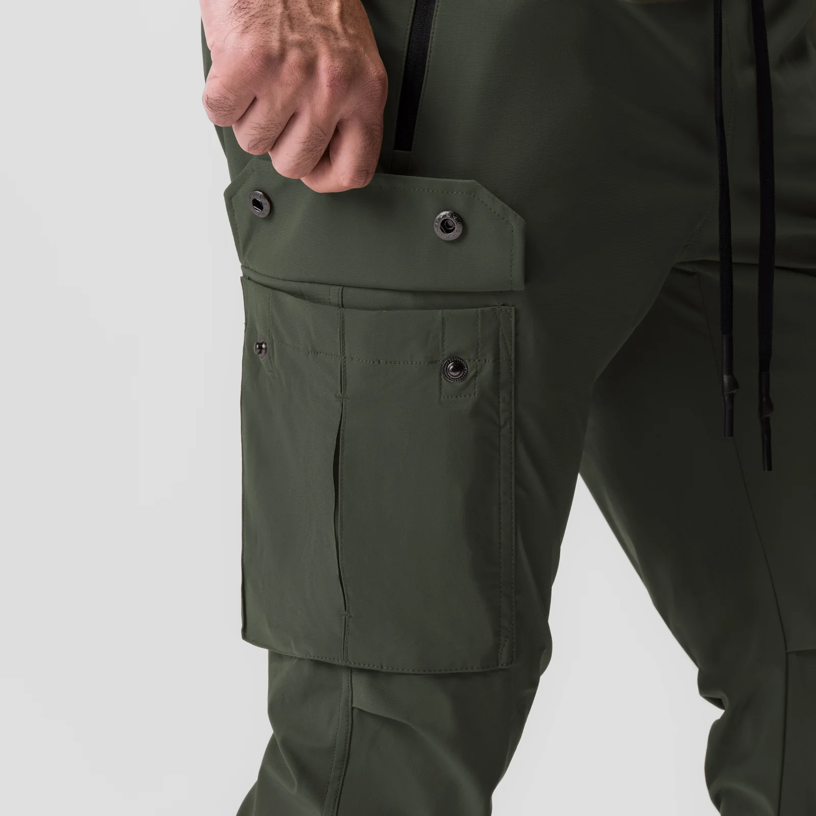 0825. Tetra-Lite® Cargo High Rib Jogger - Olive - Image 4