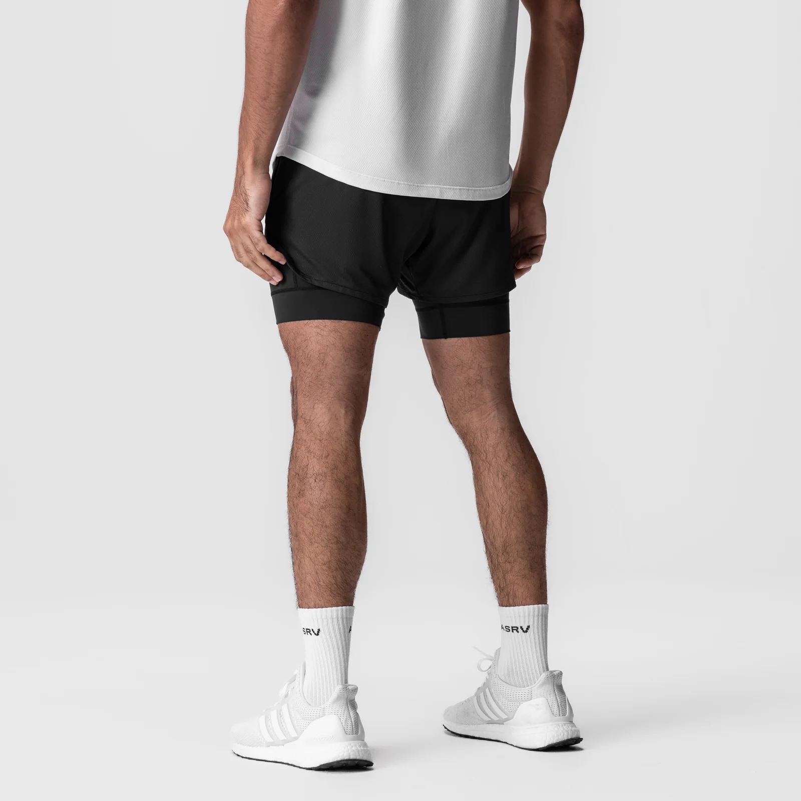 0828. AeroSilver® 5" Liner Short - Black "RP"/Black - Image 3