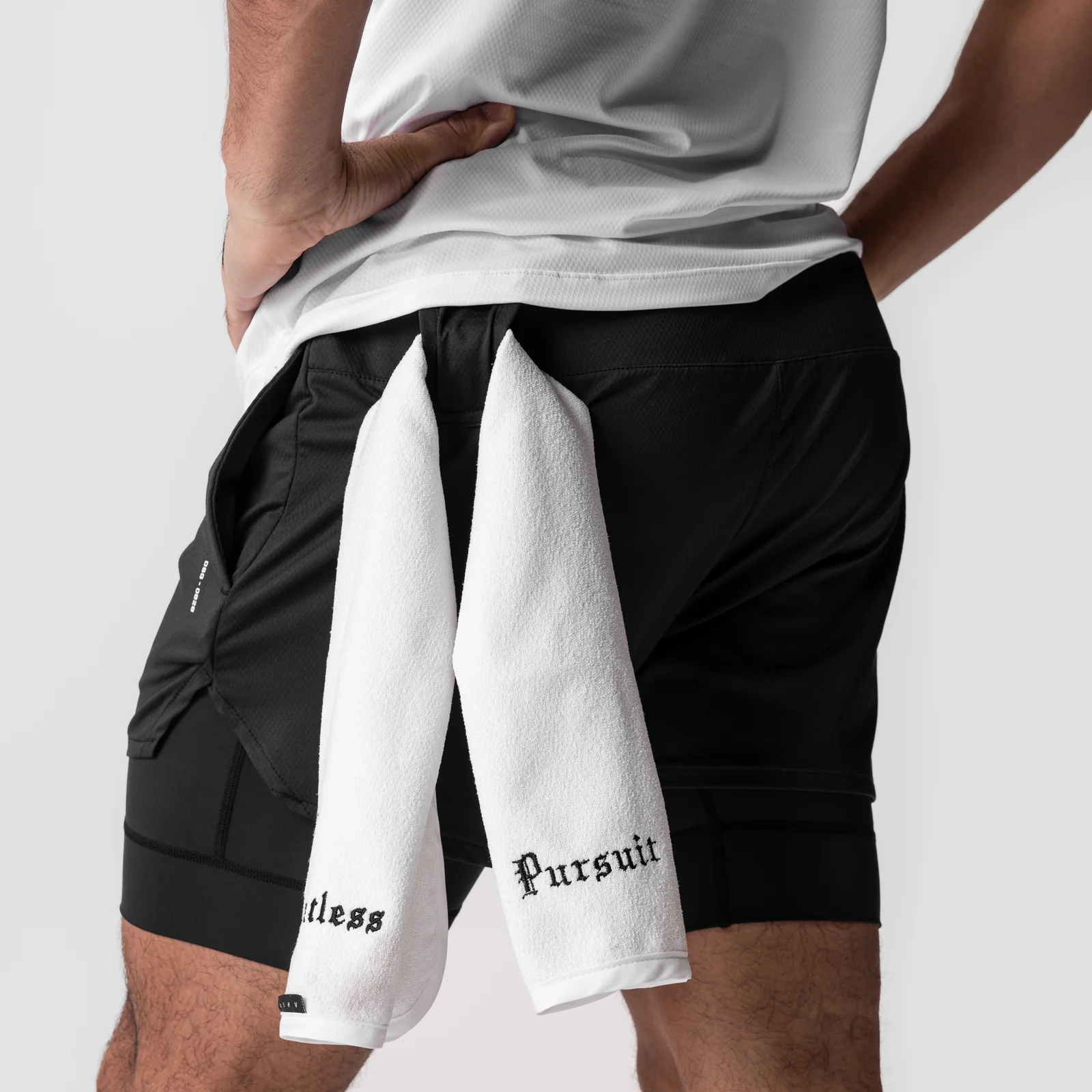 0828. AeroSilver® 5" Liner Short - Black "RP"/Black - Image 6