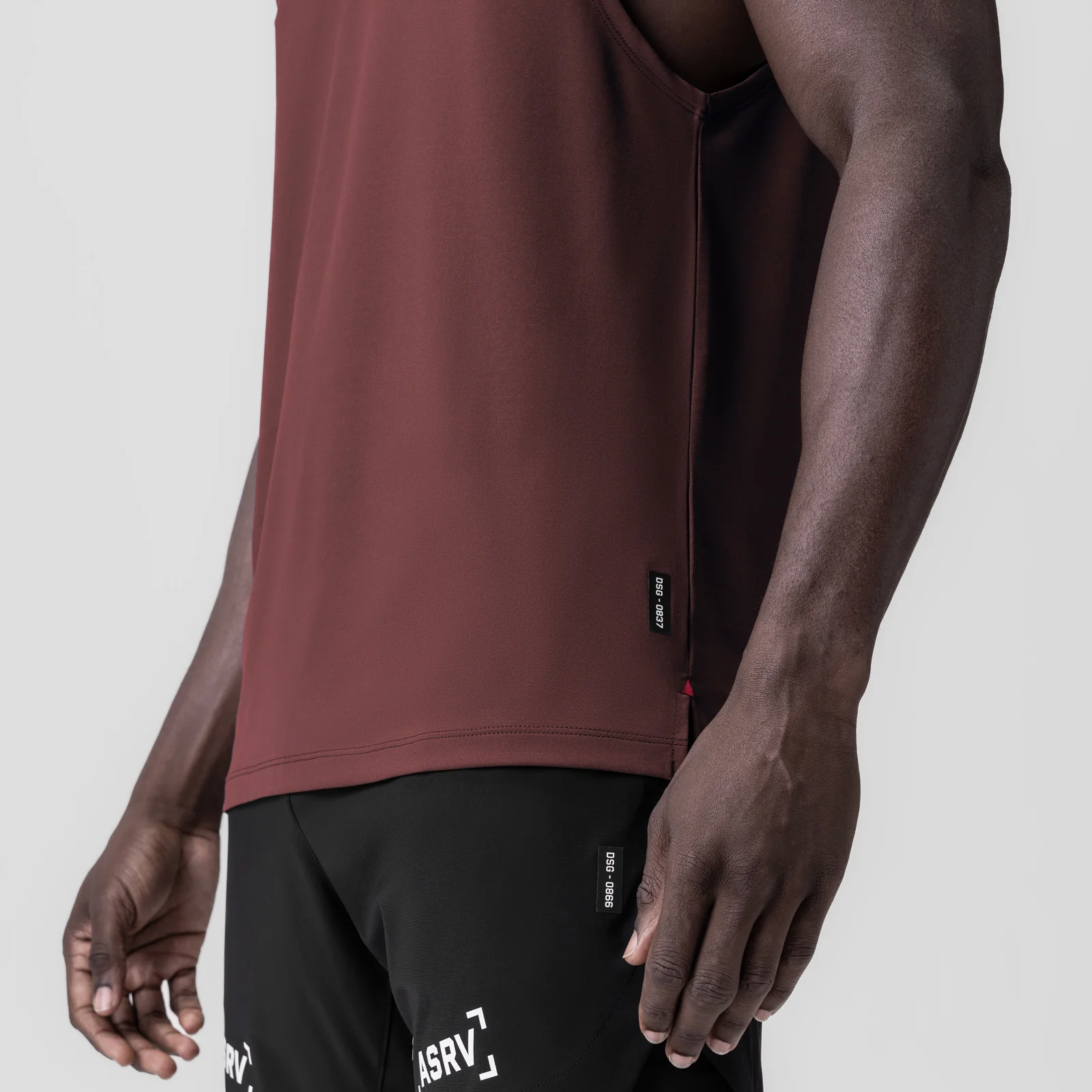 0837. 3D-Lite® 2.0 Lycra® Muscle Tank - Crimson "RP" - Image 6
