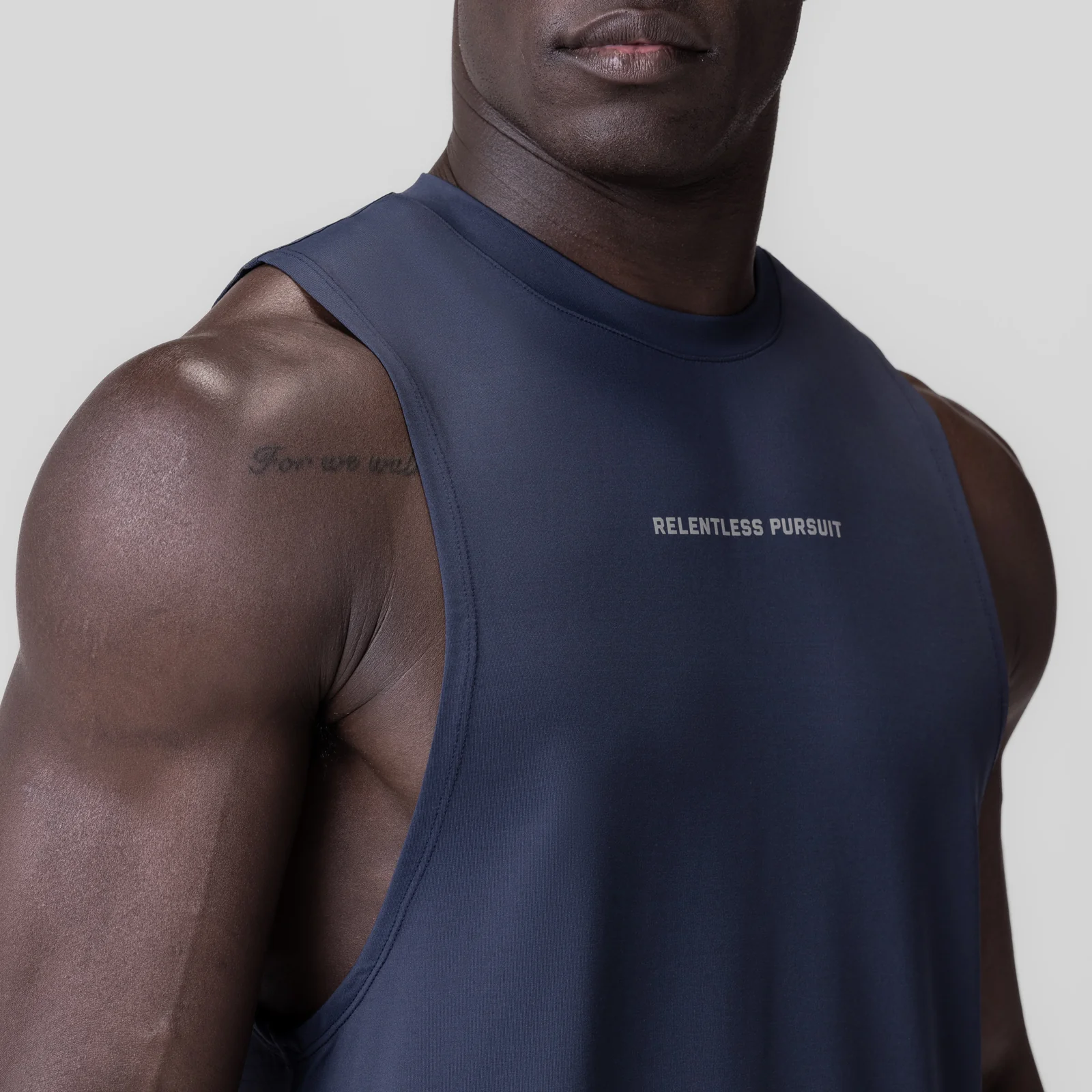 0837. 3D-Lite® 2.0 Lycra® Muscle Tank - Navy "RP" - Image 4