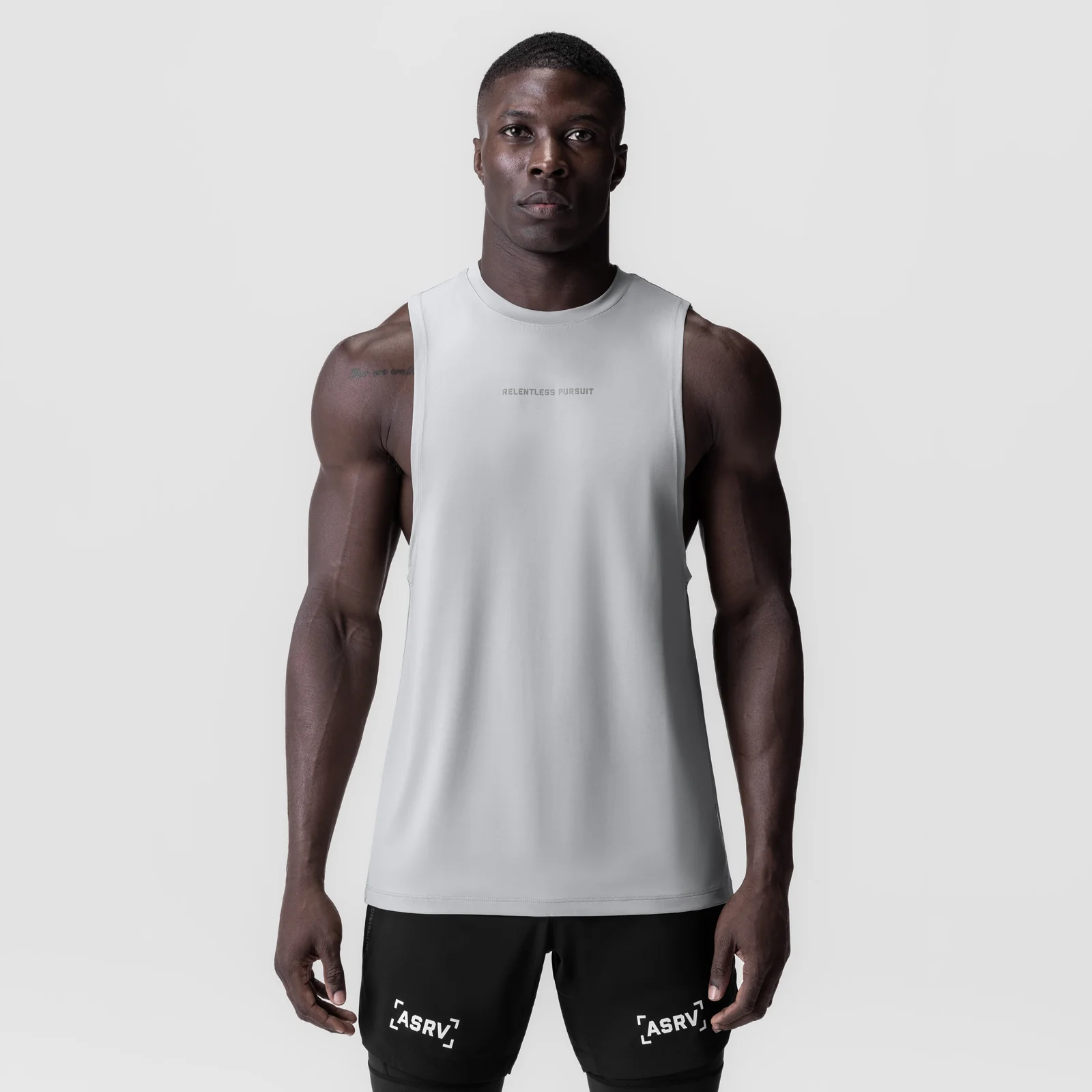 0837. 3D-Lite® 2.0 Lycra® Muscle Tank - Slate Grey "RP" - Image 2