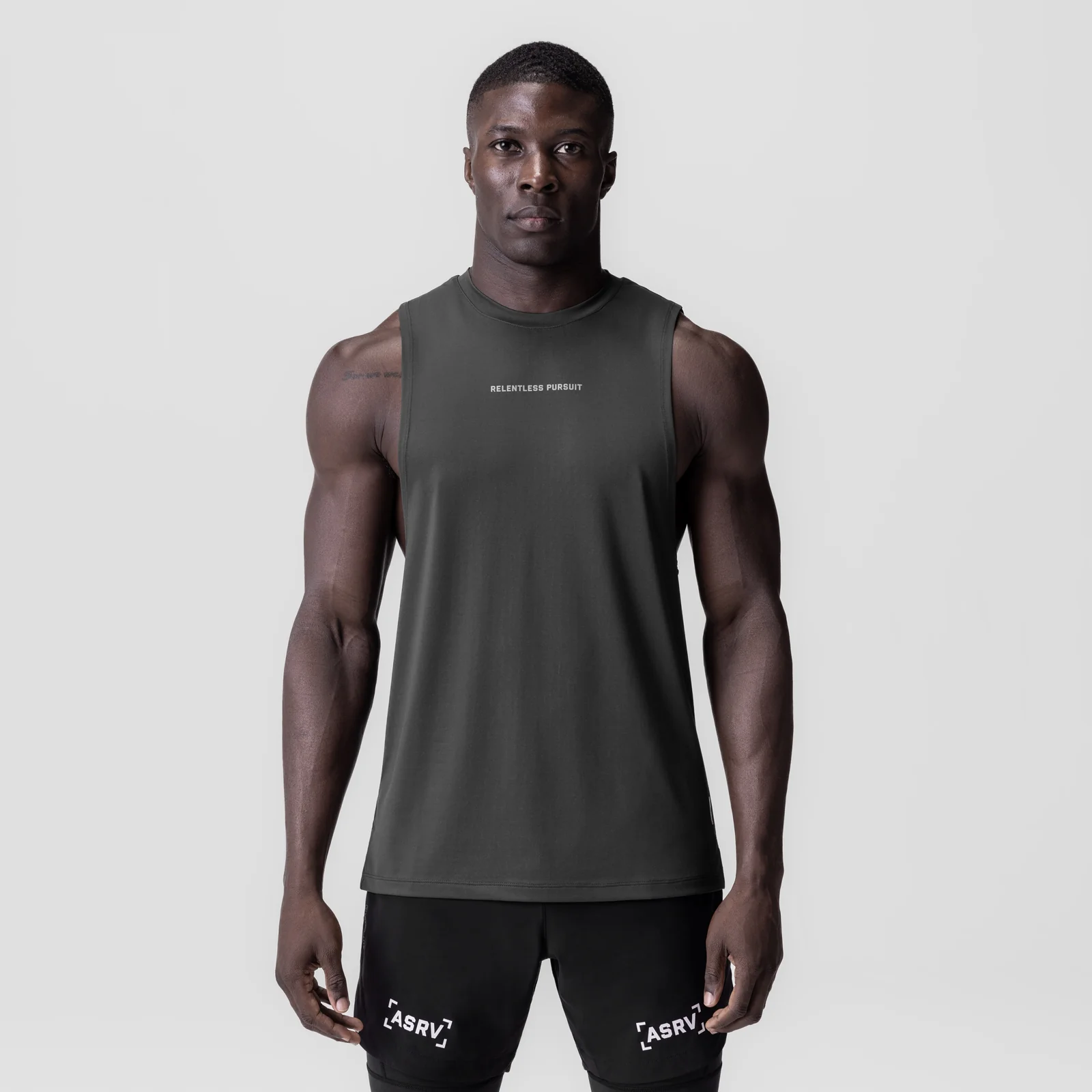 0837. 3D-Lite® 2.0 Lycra® Muscle Tank - Space Grey "RP" - Image 2
