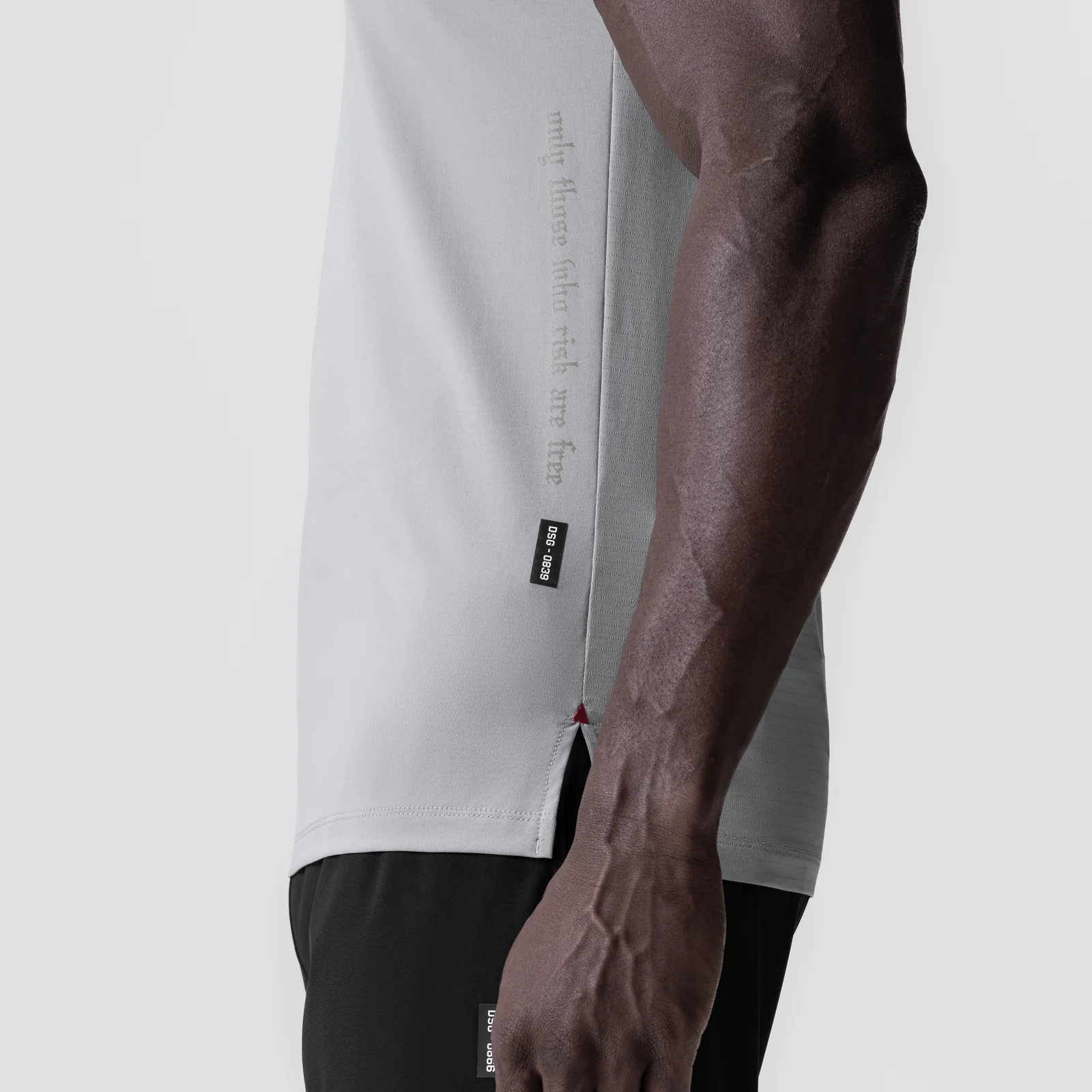0839. 3D-Lite® 2.0 Lycra® Fitted Tee - Slate Grey "OTWR" - Image 5