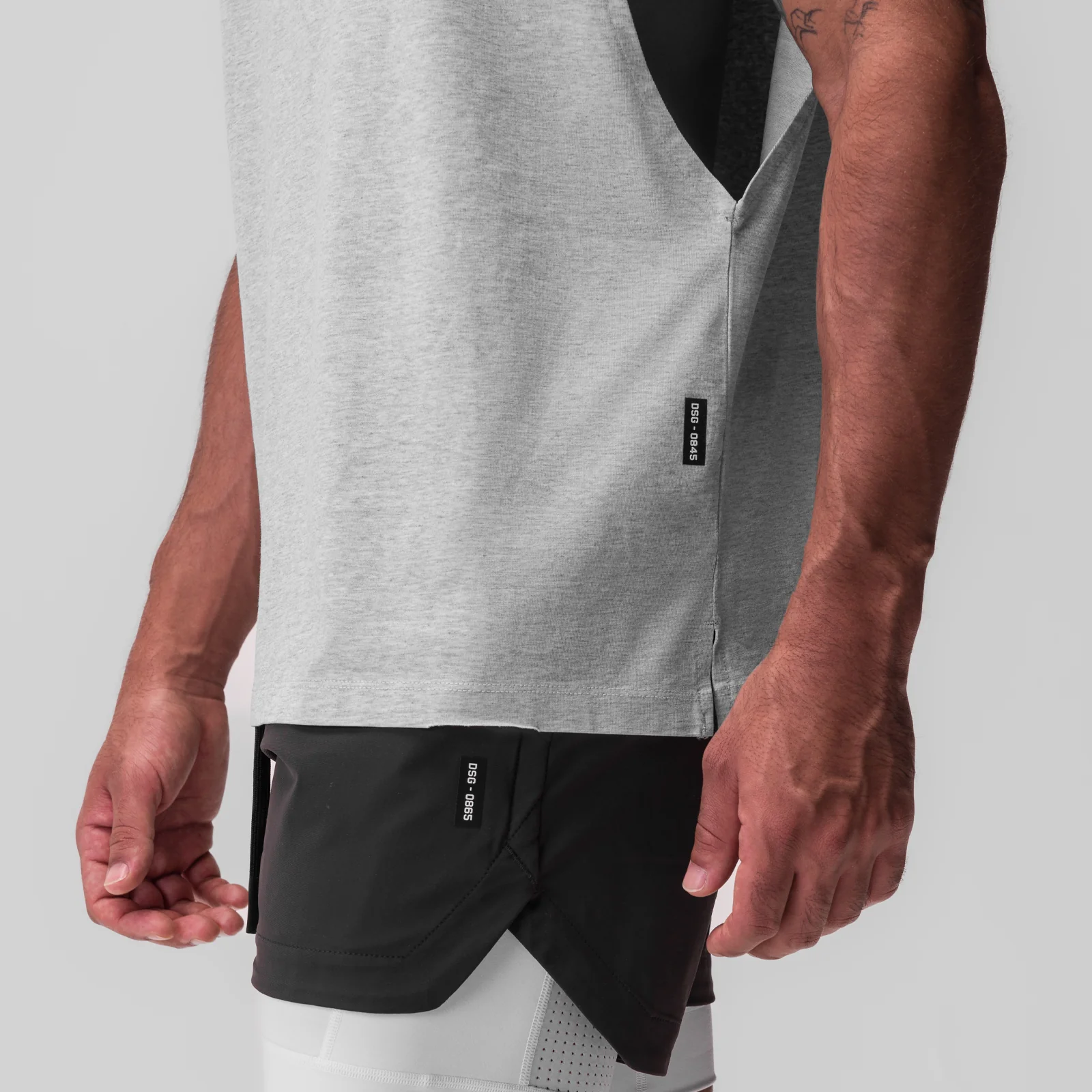 0845. Tech Essential™ Rocker Cutoff - Heather Grey - Image 5