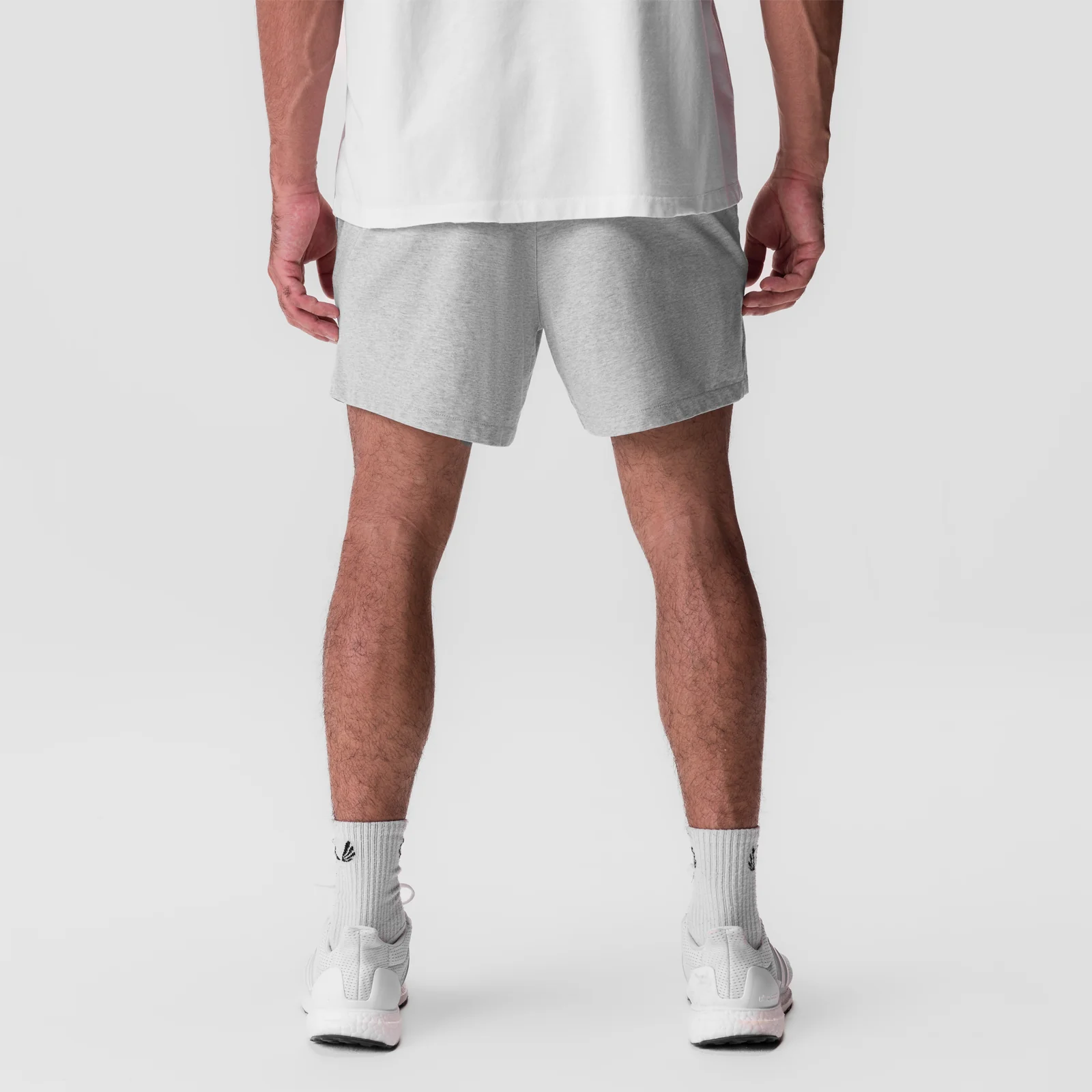 0849. Tech Essential™ Sweat Short - Heather Grey - Image 3