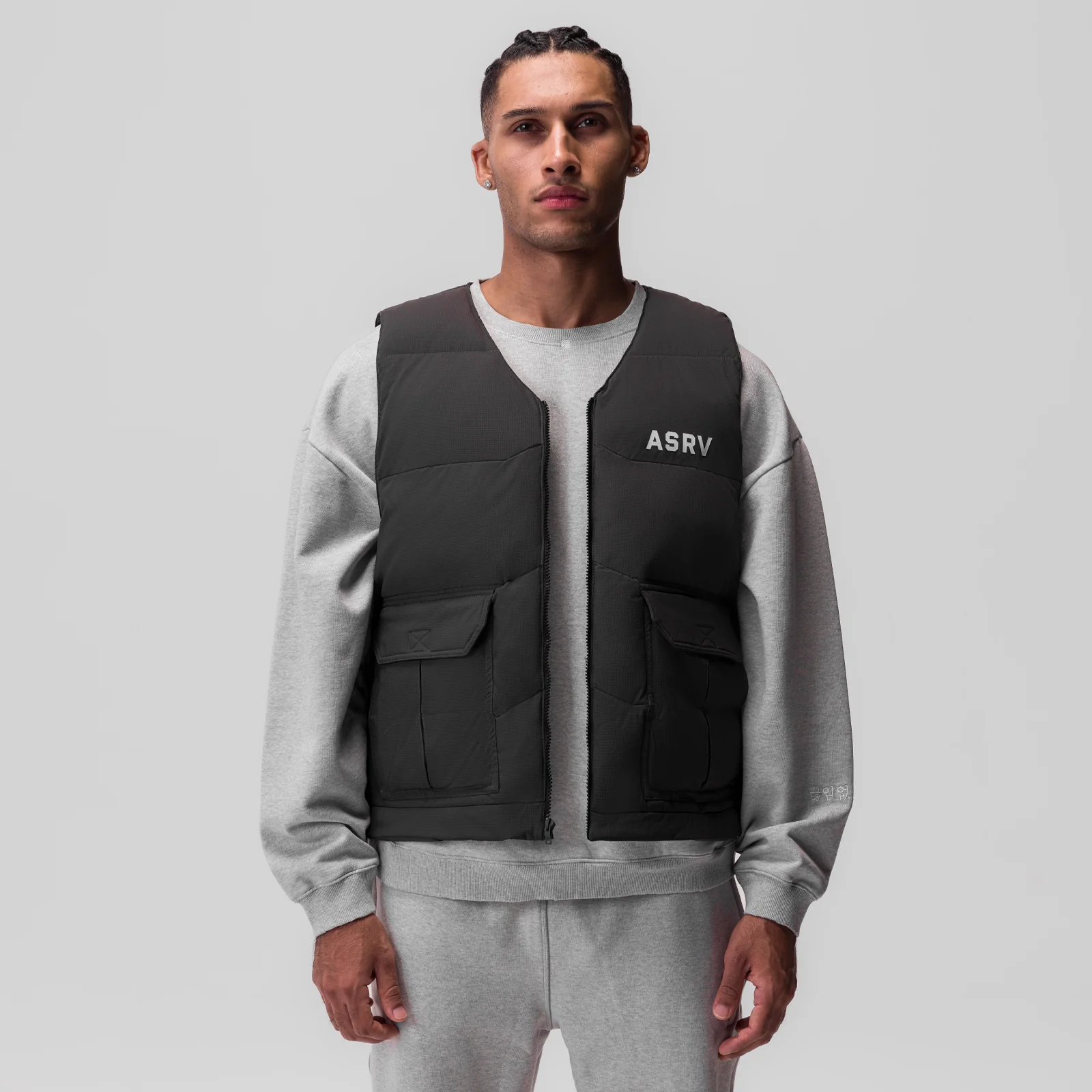 0859. Ripstop Insulated Puffer Gilet - Space Grey - Image 3