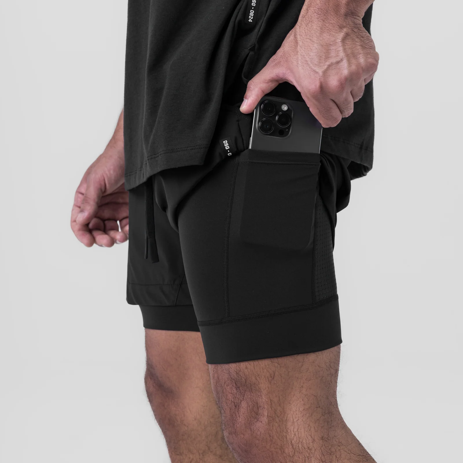 0865. Tetra-Lite® 5" Liner Short - Black "Wings"/Black - Image 4