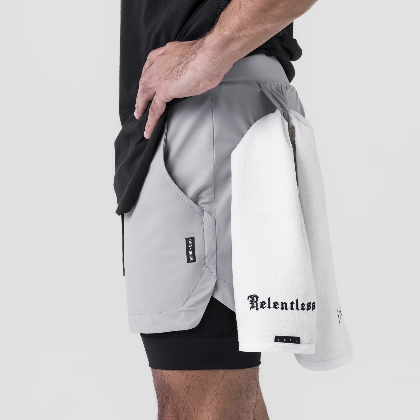 0865. Tetra-Lite® 5" Liner Short - Slate Grey "Wings"/Black - Image 5
