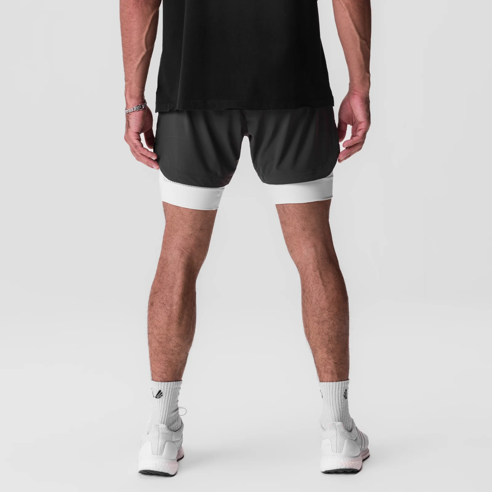 0865. Tetra-Lite® 5" Liner Short - Space Grey/White/White "Wings" - Image 3