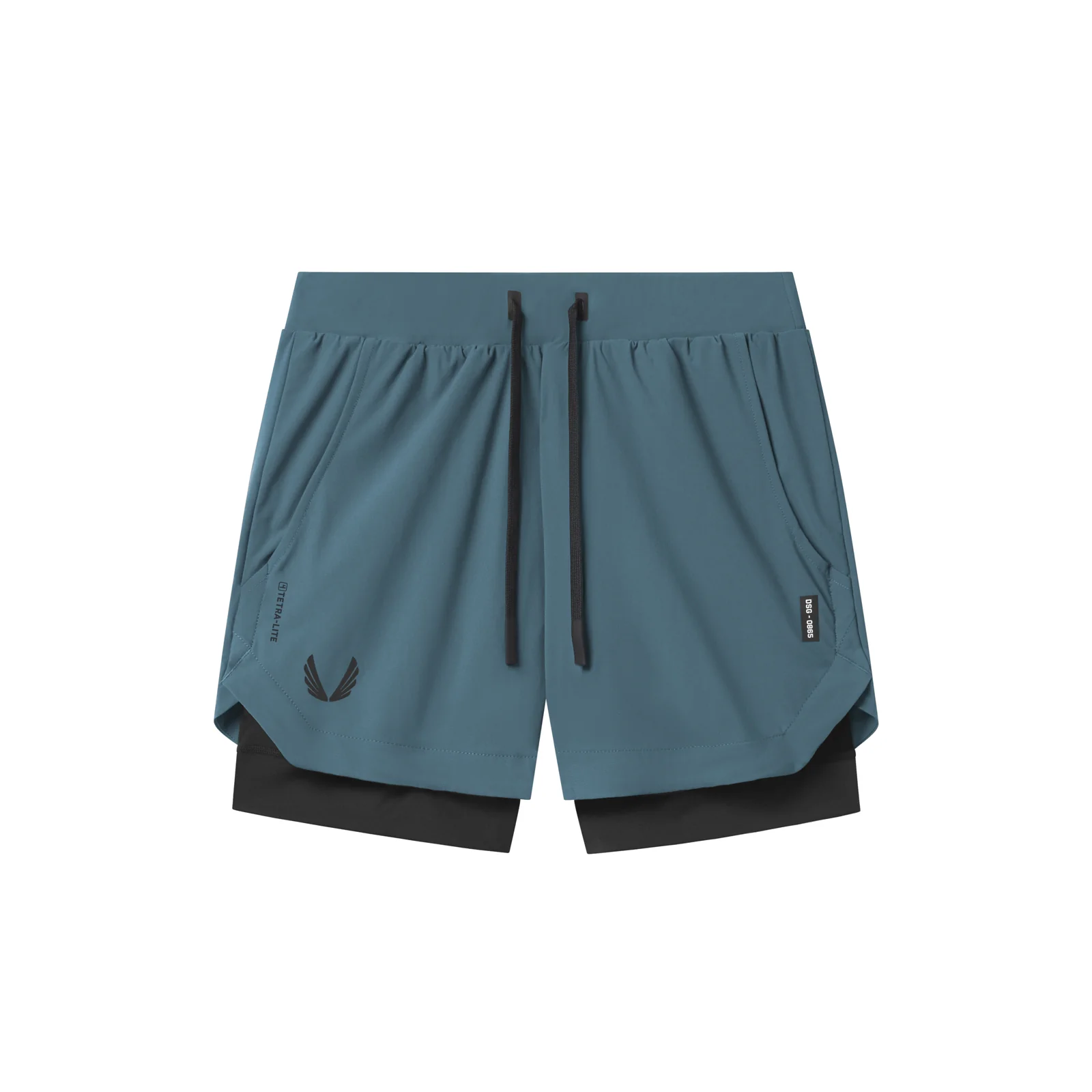 0865. Tetra-Lite® 5" Liner Short - Storm "Wings"/Black