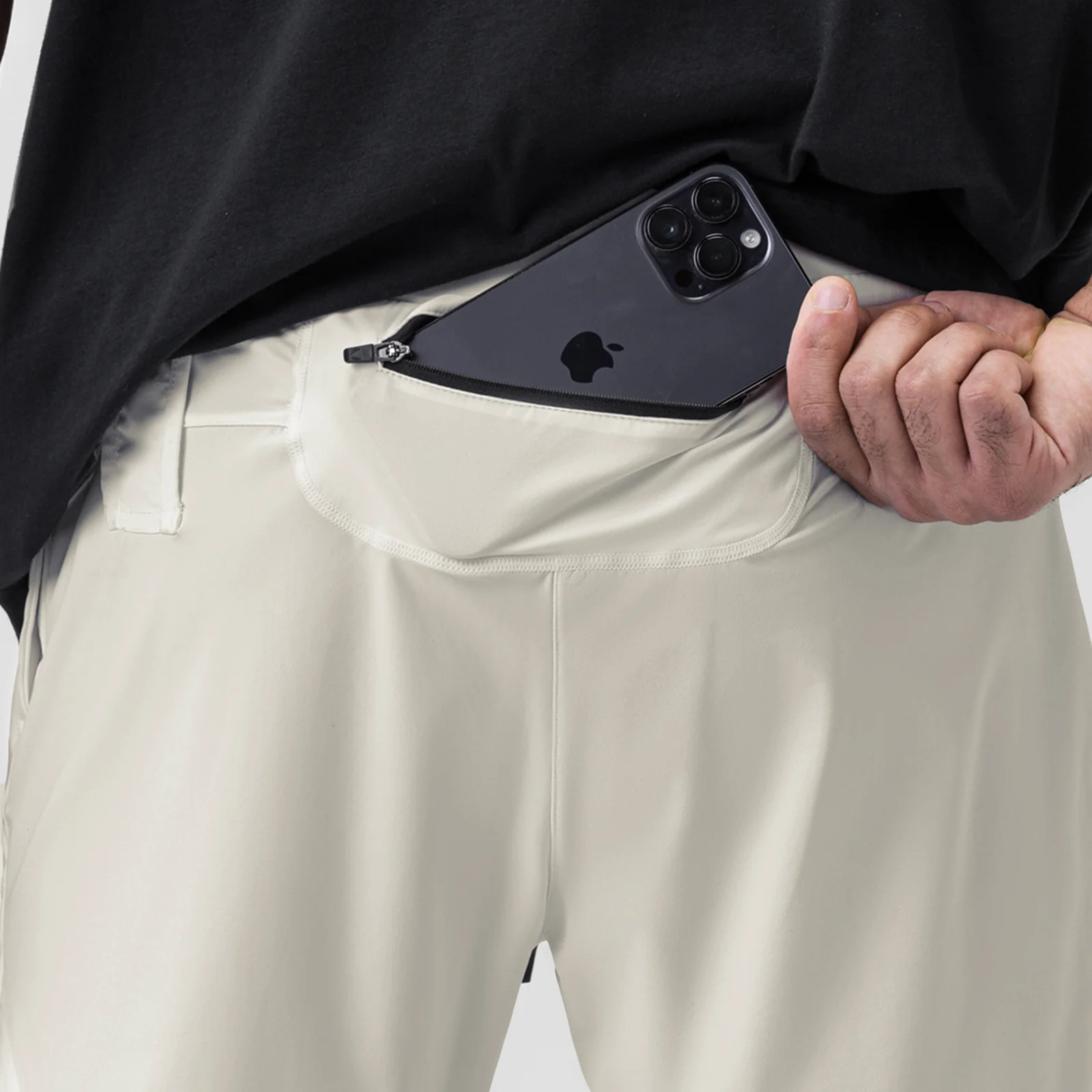 0866. Tetra-Lite® 7" Liner Short - Stone "ASRV"/Black - Image 3