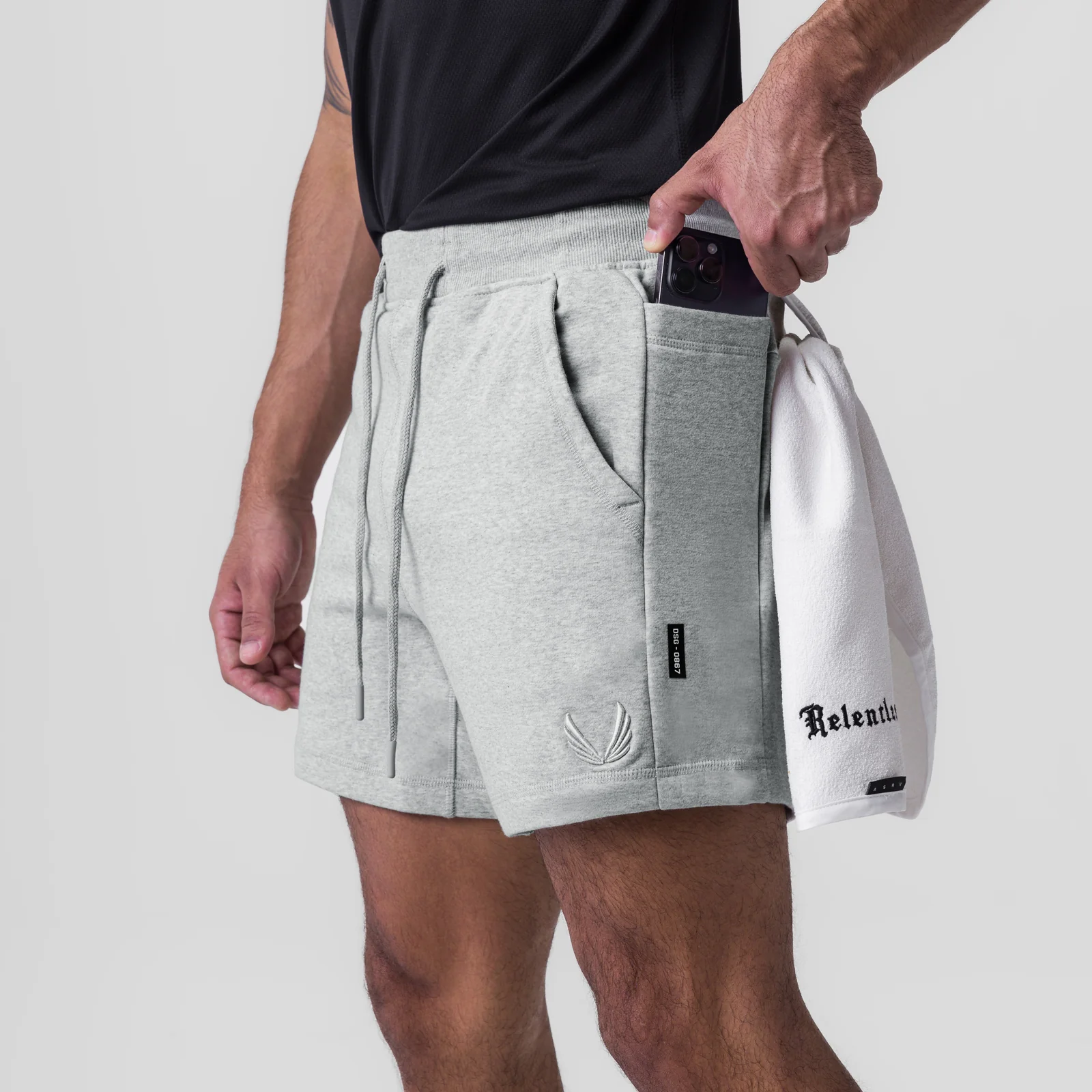 0867. Tech-Terry™ Sidelock Sweat Short - Heather Grey - Image 3