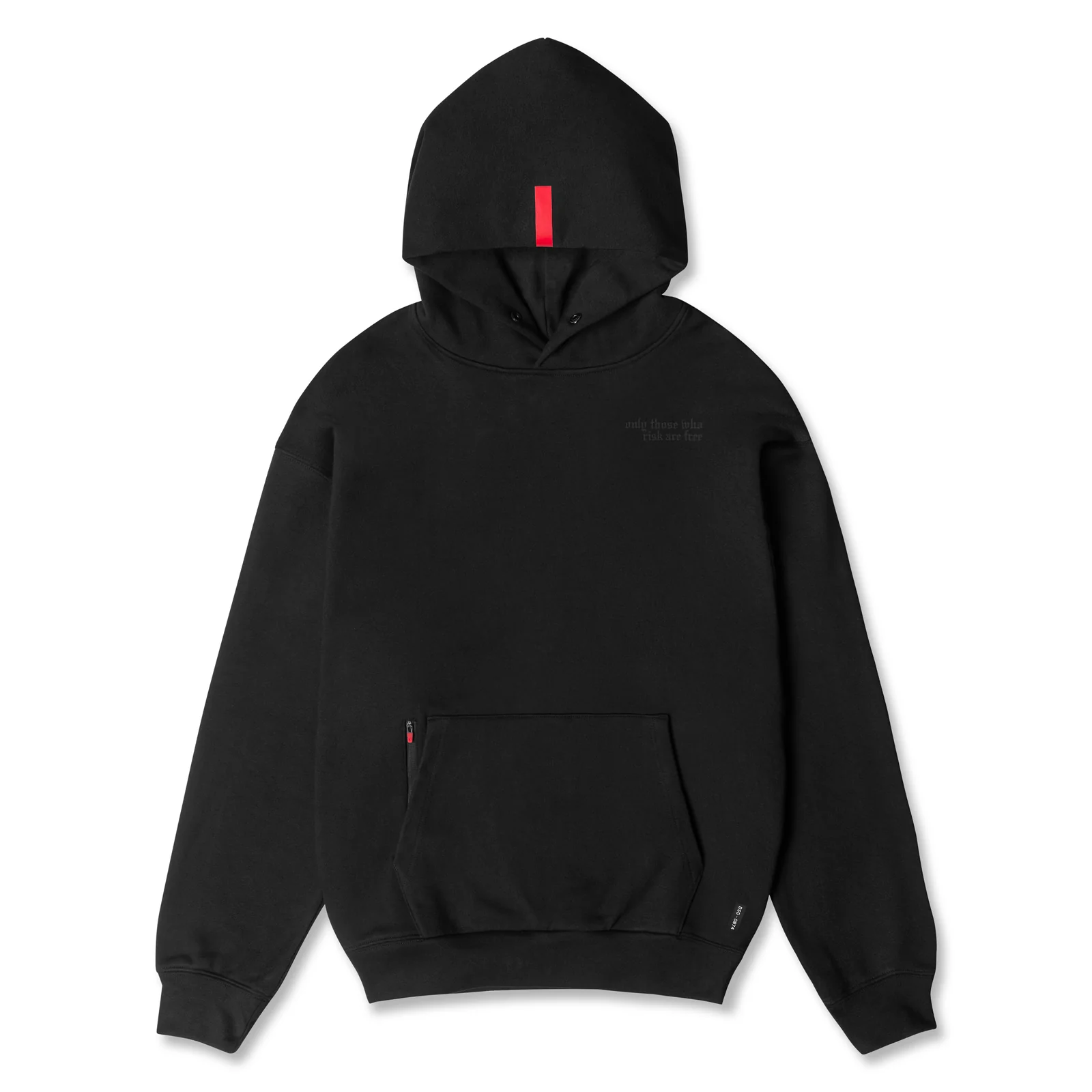0874. Tech-Terry™ Zip Pocket Hoodie - Black/Black "Brush Wings/ASRV" - Image 4