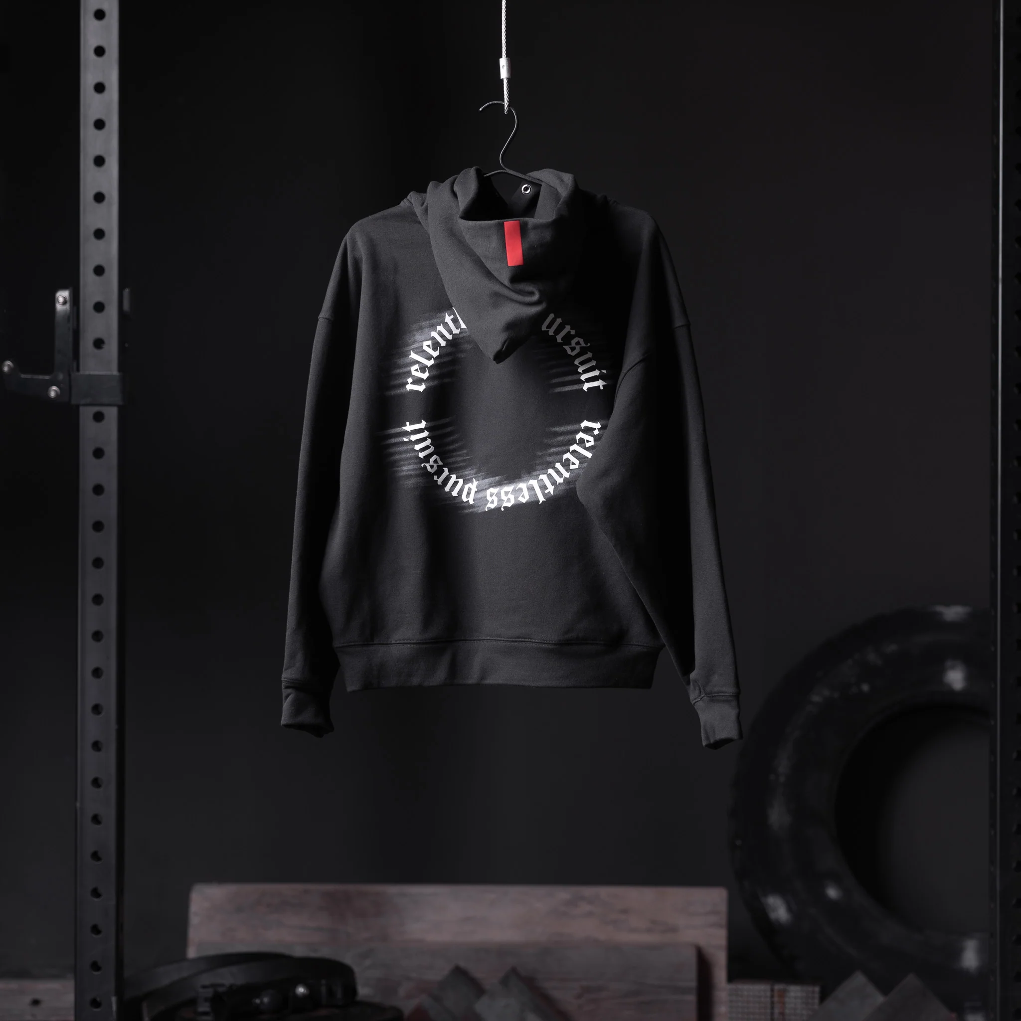 0874. Tech-Terry™ Zip Pocket Hoodie - Black "RP Blur"