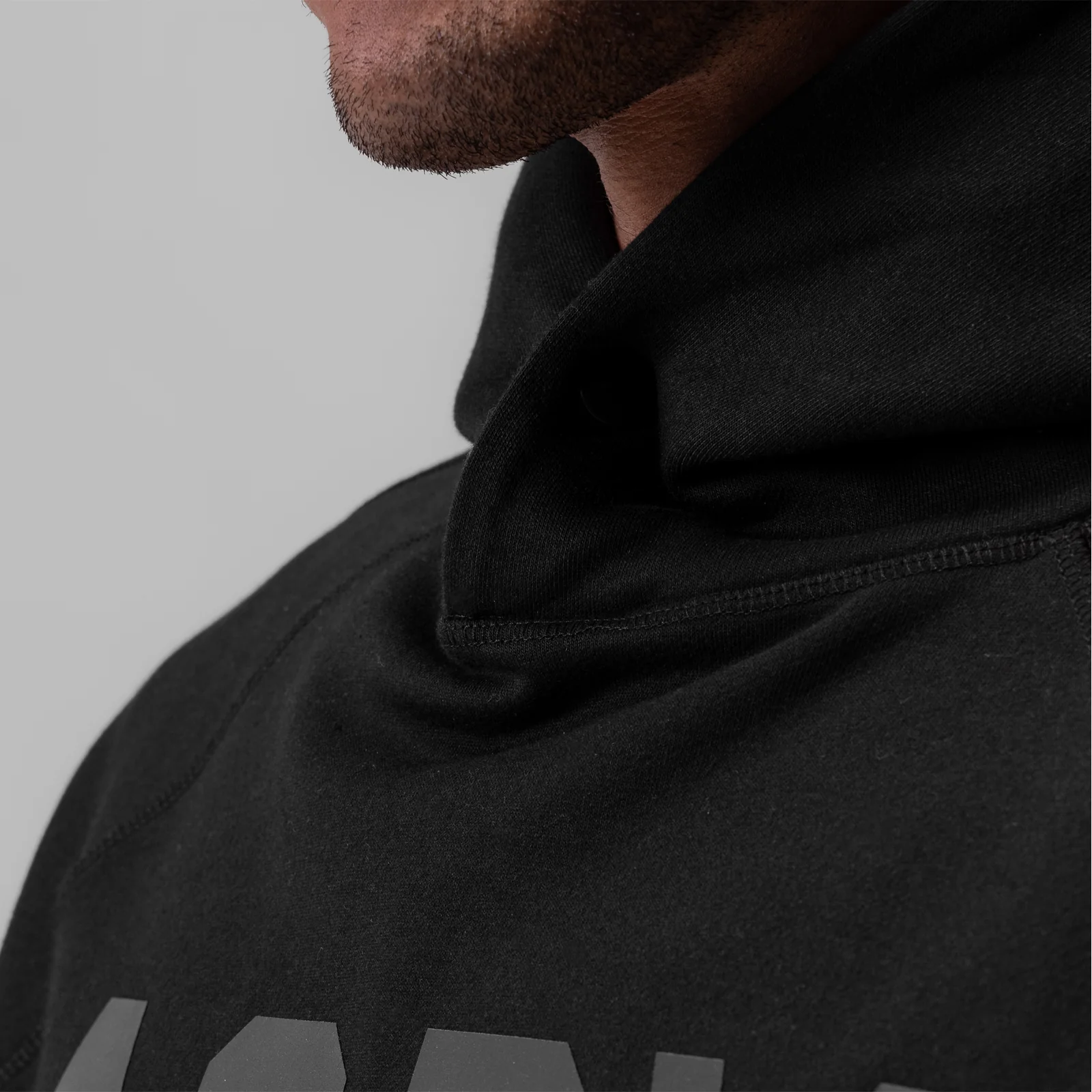 0905. Tech-Terry™ Weather-Ready Training Hoodie - Black "ASRV" - Image 5