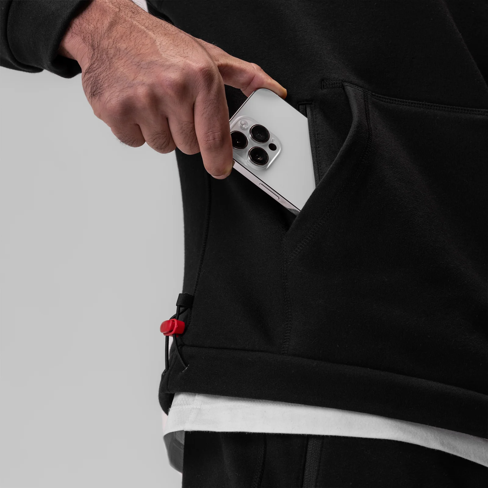 0905. Tech-Terry™ Weather-Ready Training Hoodie - Black "ASRV" - Image 6