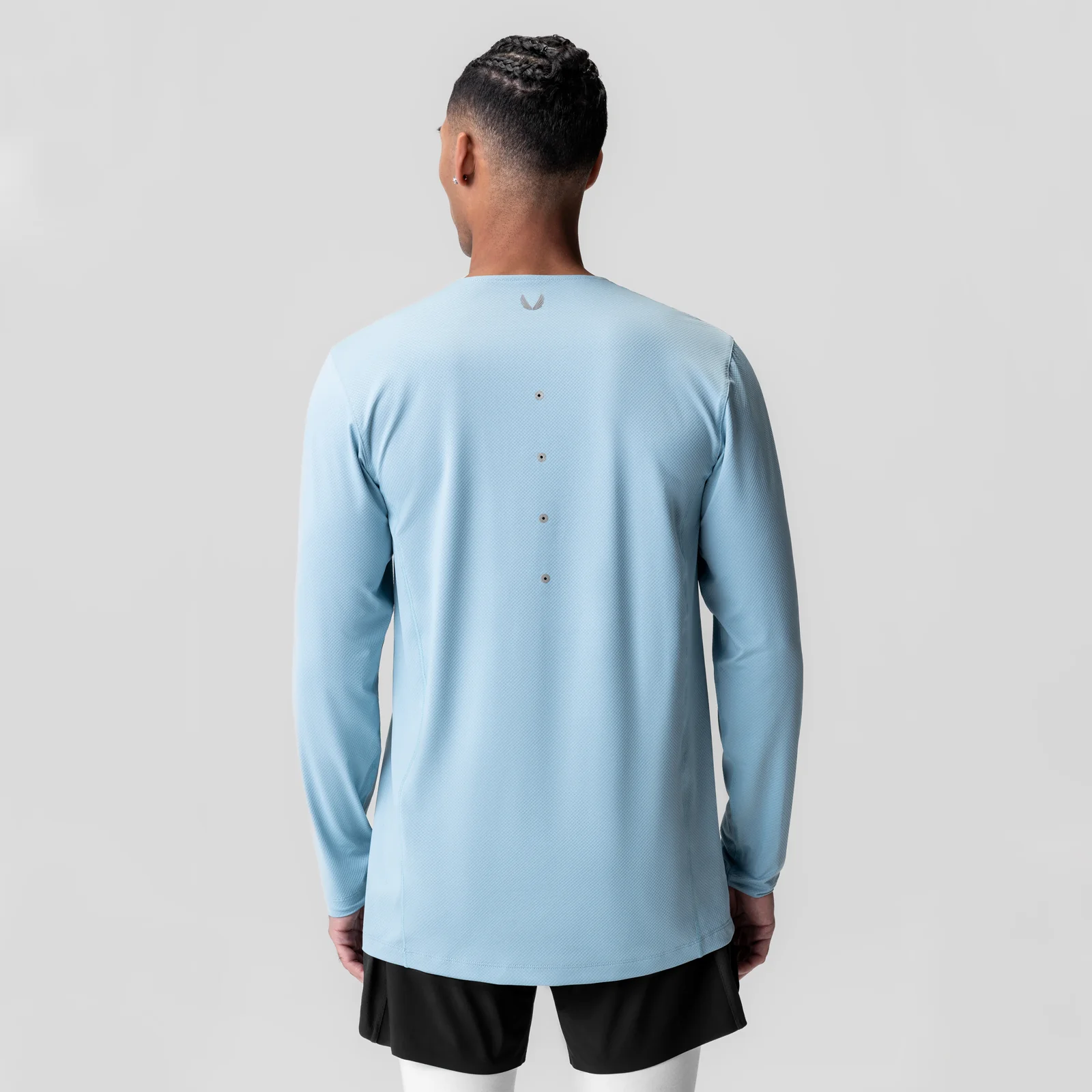 0907. AeroSilver® Training Long Sleeve - Light Sky "Space Bracket" - Image 3