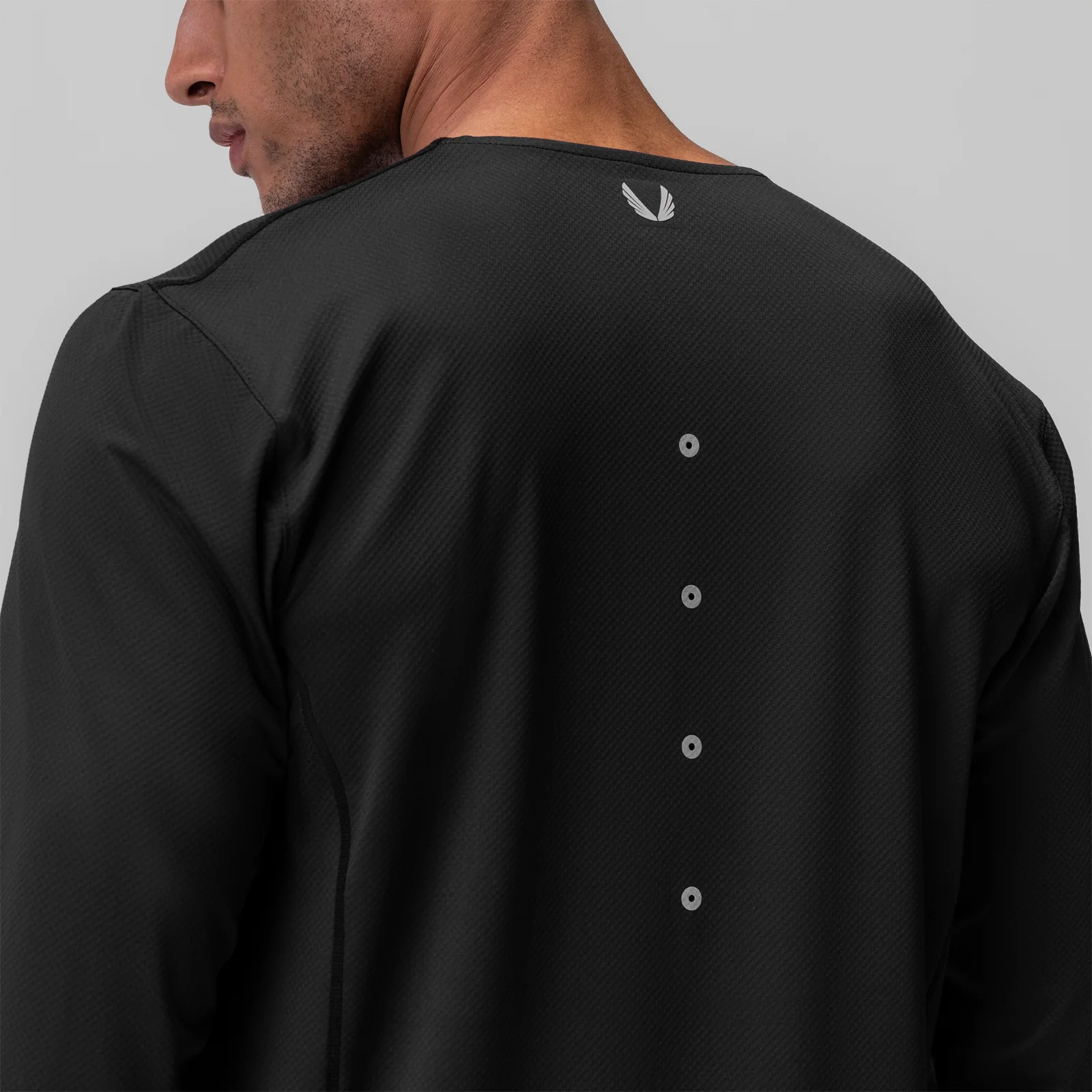 0907. AeroSilver® Training Long Sleeve - Black "Space Bracket" - Image 4