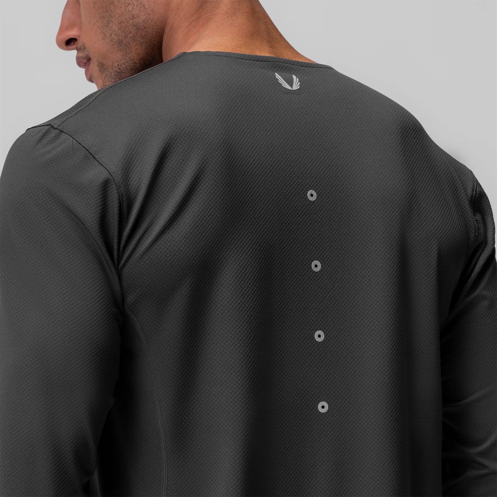 0907. AeroSilver® Training Long Sleeve - Space Grey "Space Bracket" - Image 5