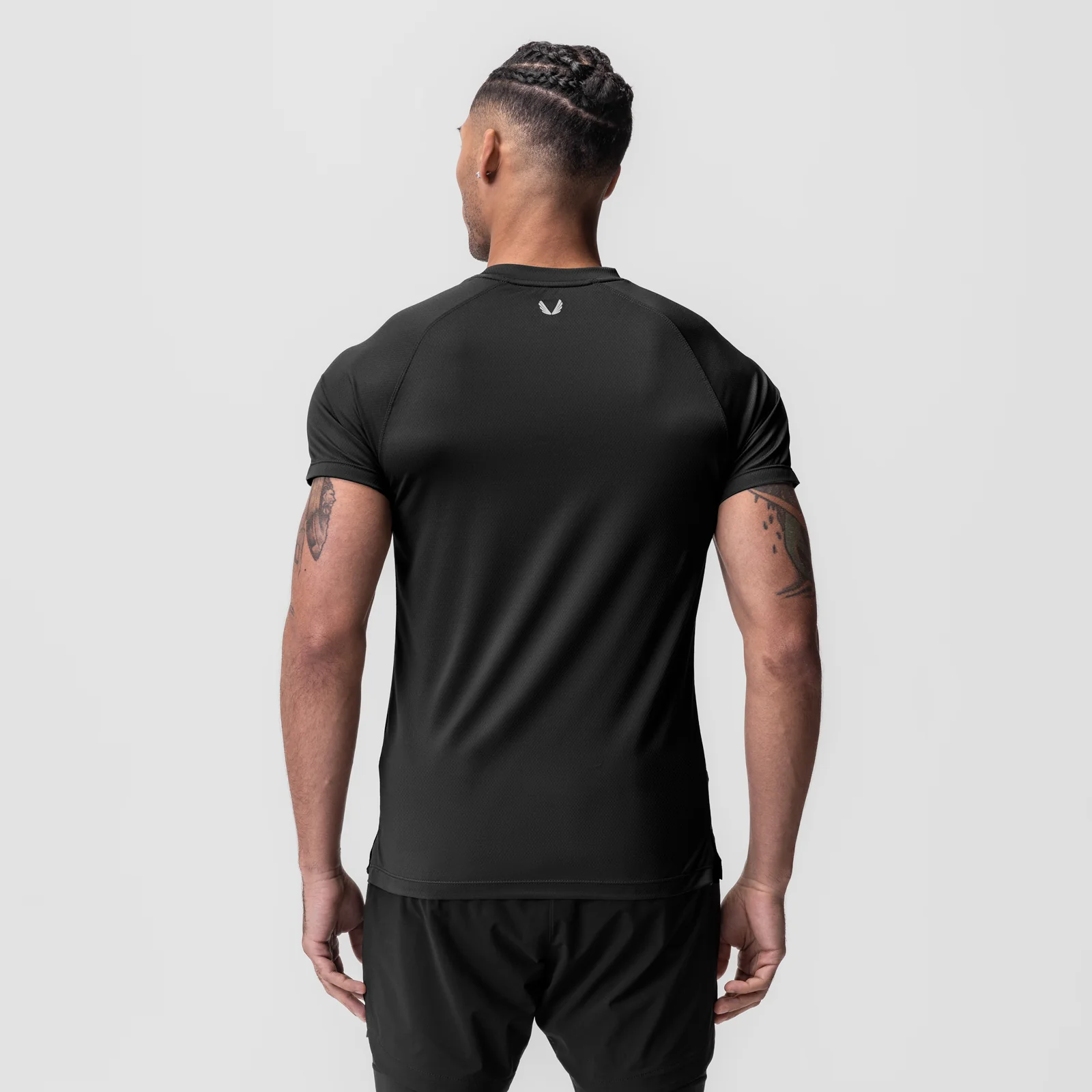 0918. AeroSilver® Fitted Tee - Black "RP" - Image 3