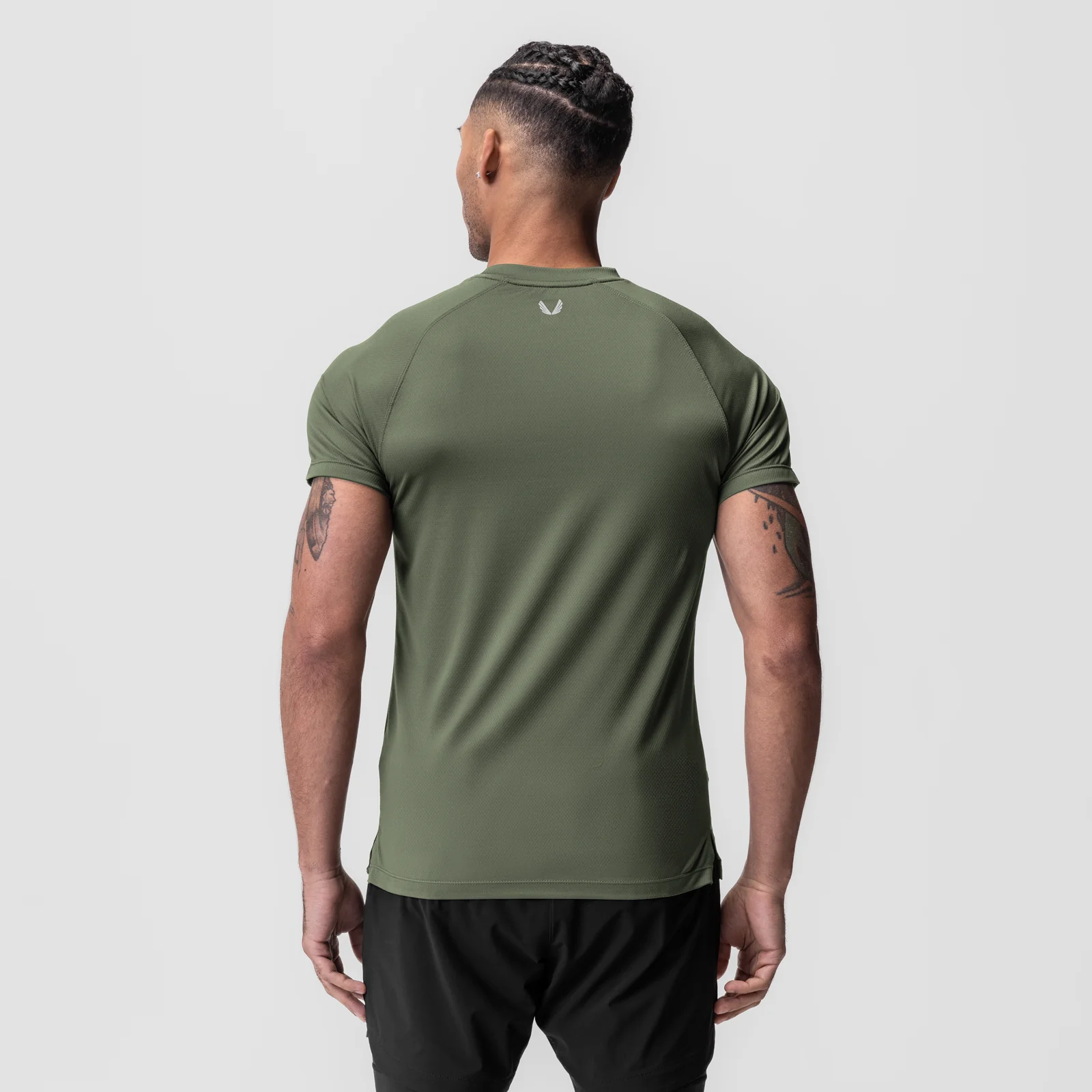 0918. AeroSilver® Fitted Tee - Olive - Image 3