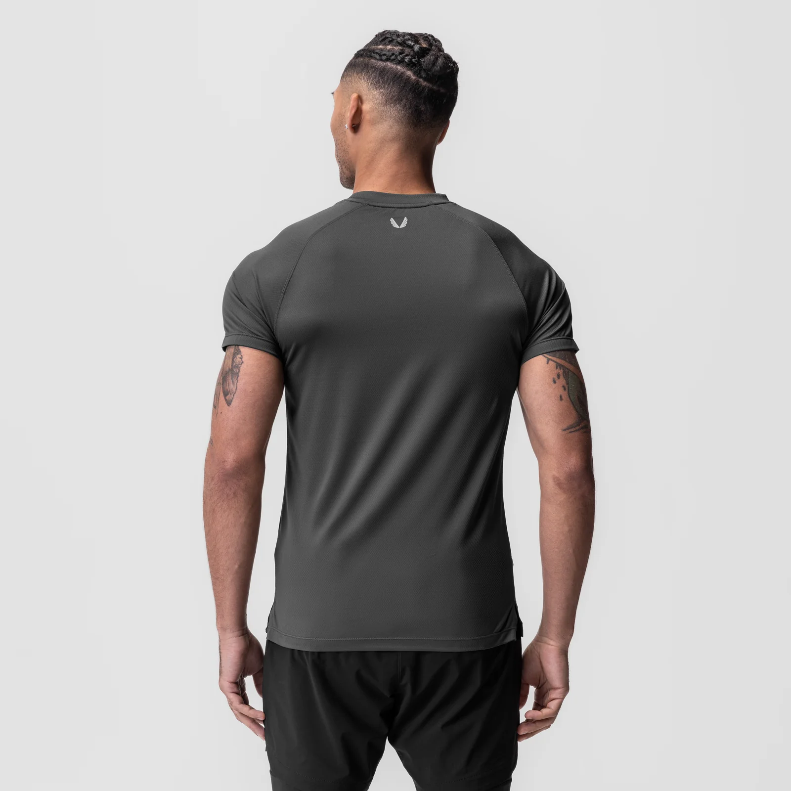 0918. AeroSilver® Fitted Tee - Space Grey - Image 3