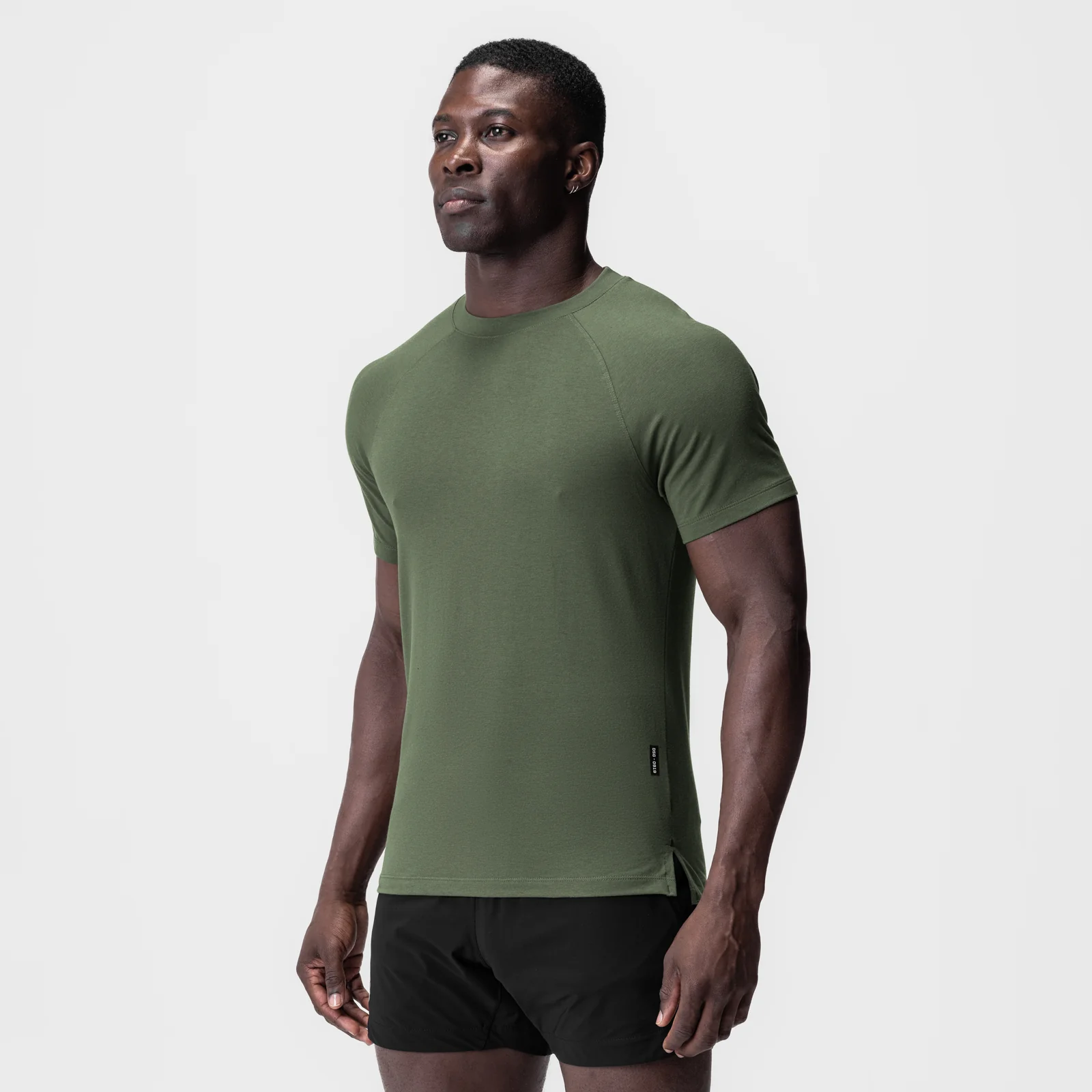 0919. Supima® Fitted Tee - Olive - Image 2