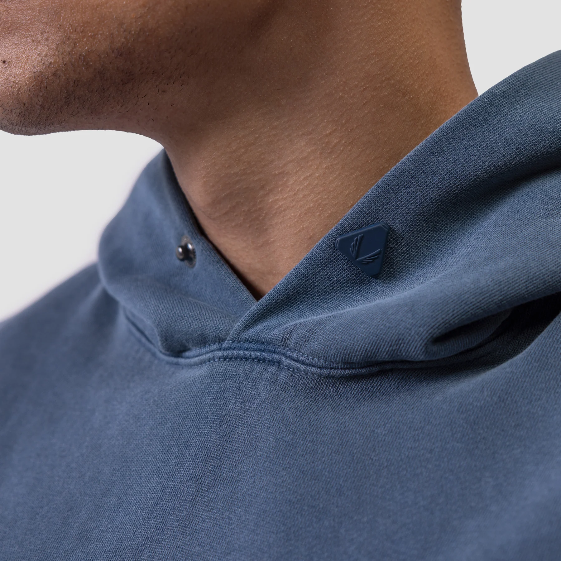0920. Tech Essential™ Distressed Hoodie - Faded Navy - Image 3