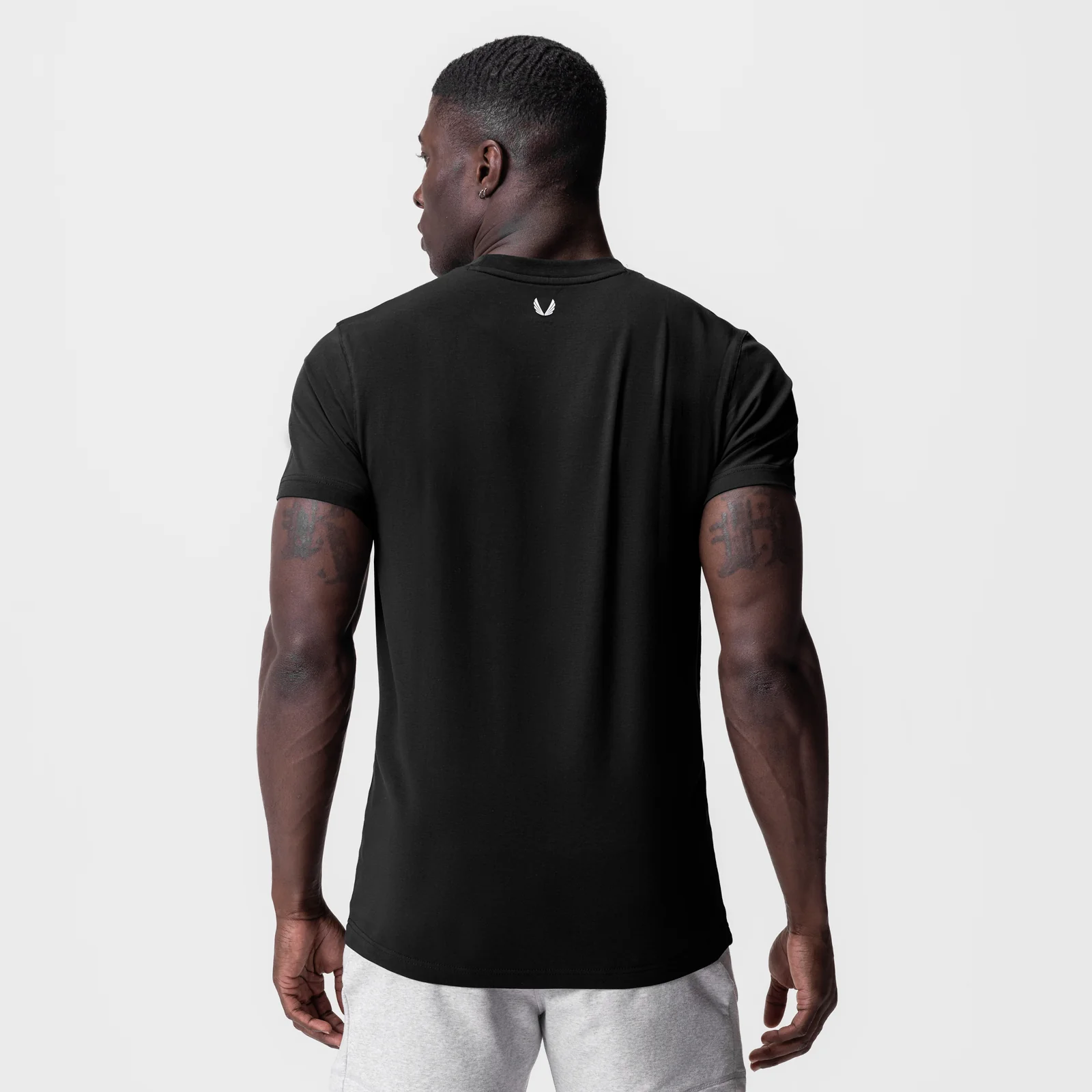 0923. Supima® Essential Tee - Black - Image 3
