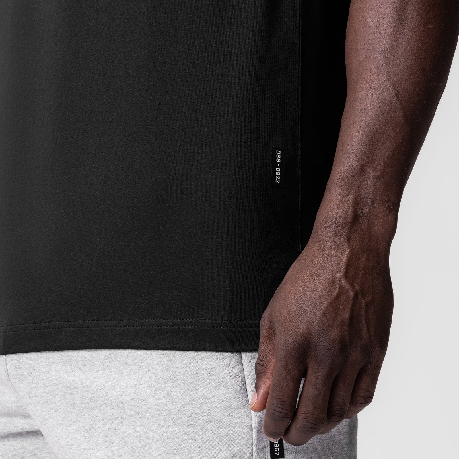 0923. Supima® Essential Tee - Black - Image 5