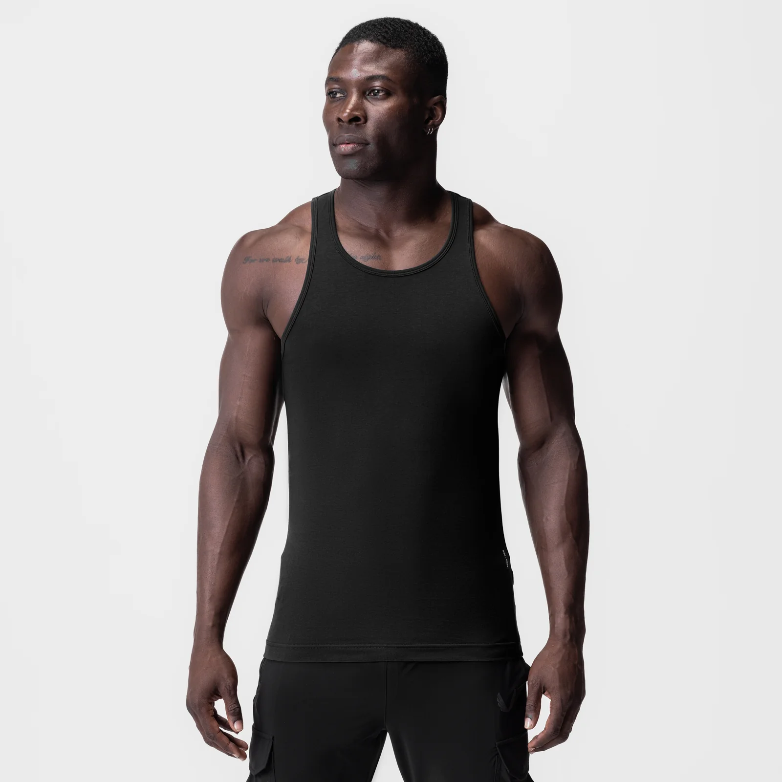 0924. Supima® Essential Slim Tank - Black - Image 2