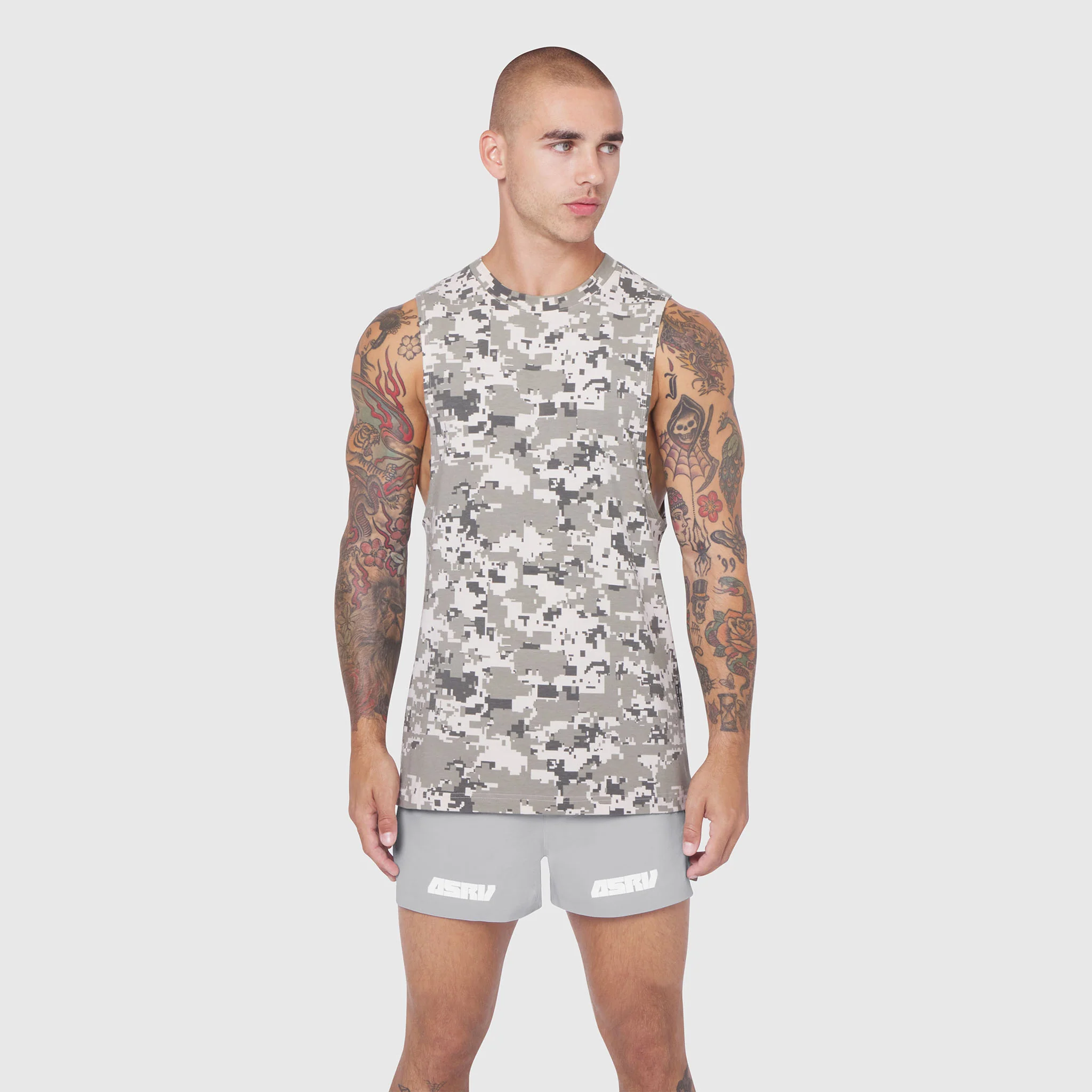 0926. Supima® Muscle Tank - Digital Camo - Image 2