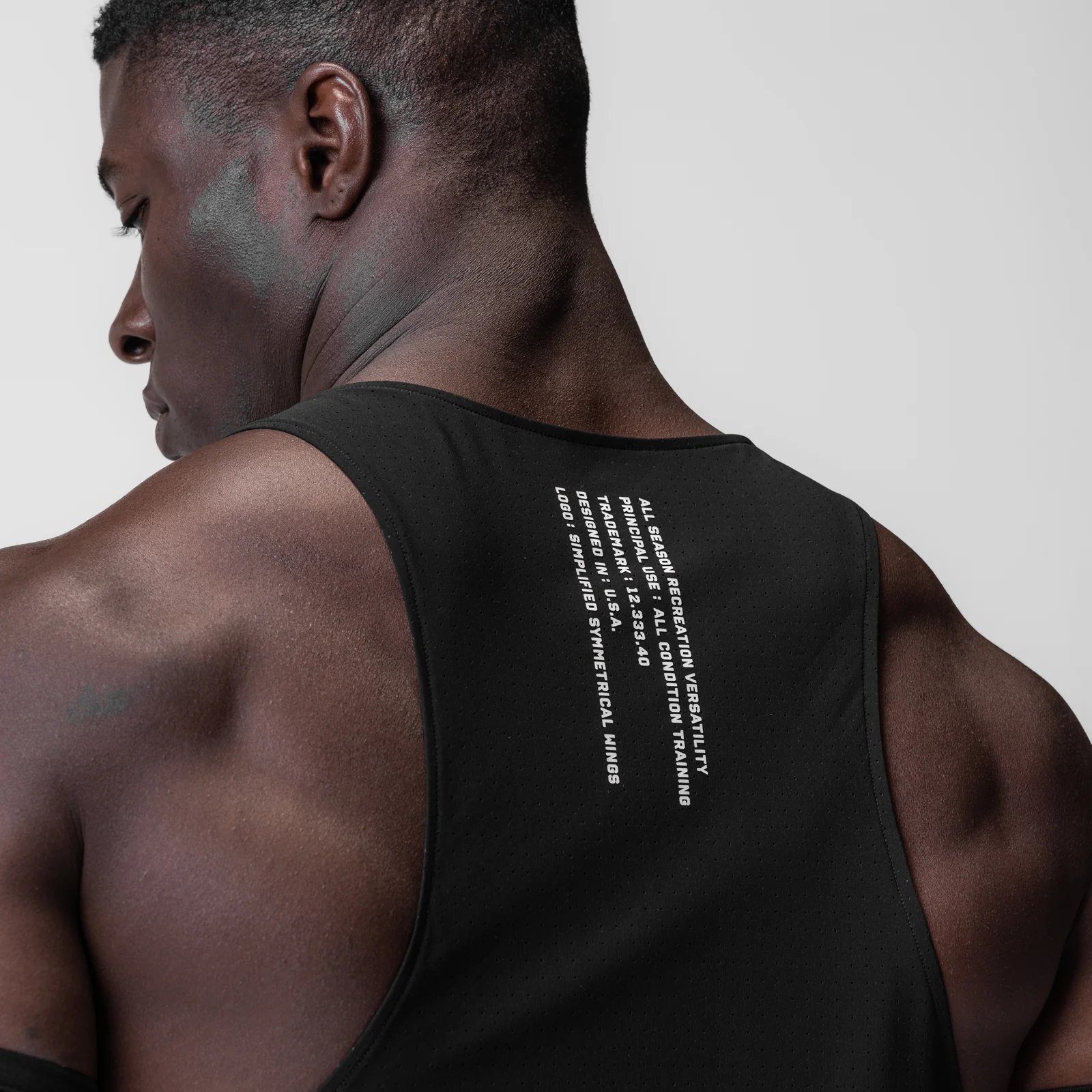 0949. Laser-Vent™ Singlet Tank - Black/White - Image 4