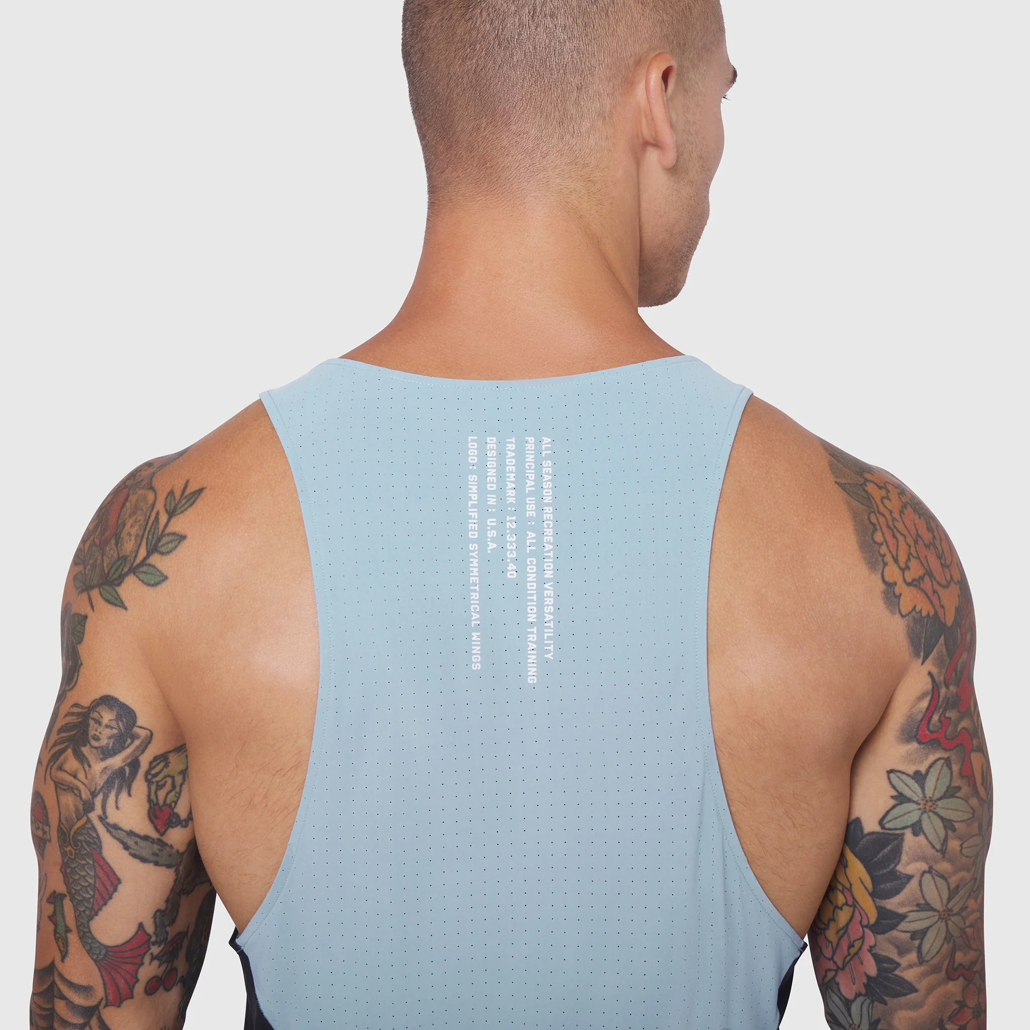0949. Laser-Vent™ Singlet Tank - Light Sky/Black - Image 5
