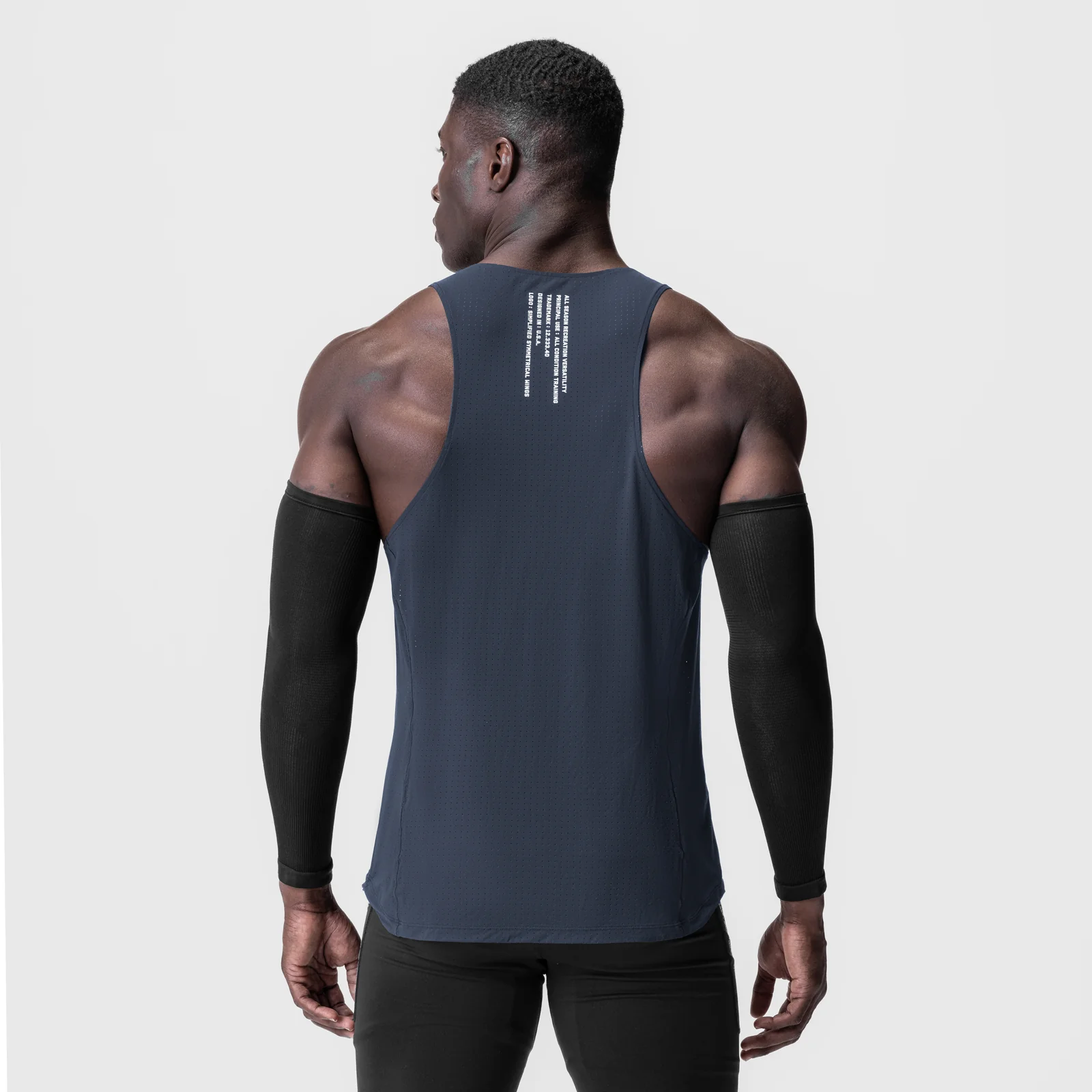 0949. Laser-Vent™ Singlet Tank - Navy - Image 3