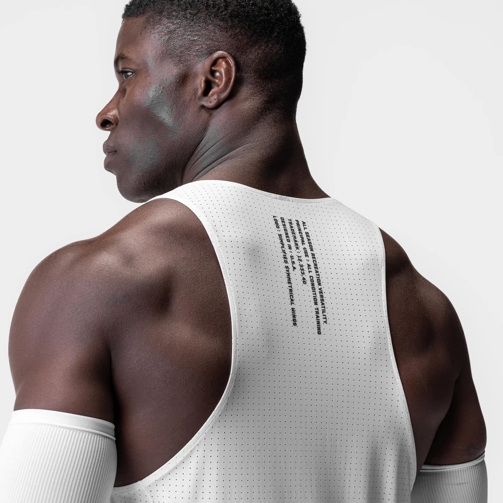 0949. Laser-Vent™ Singlet Tank - White - Image 4