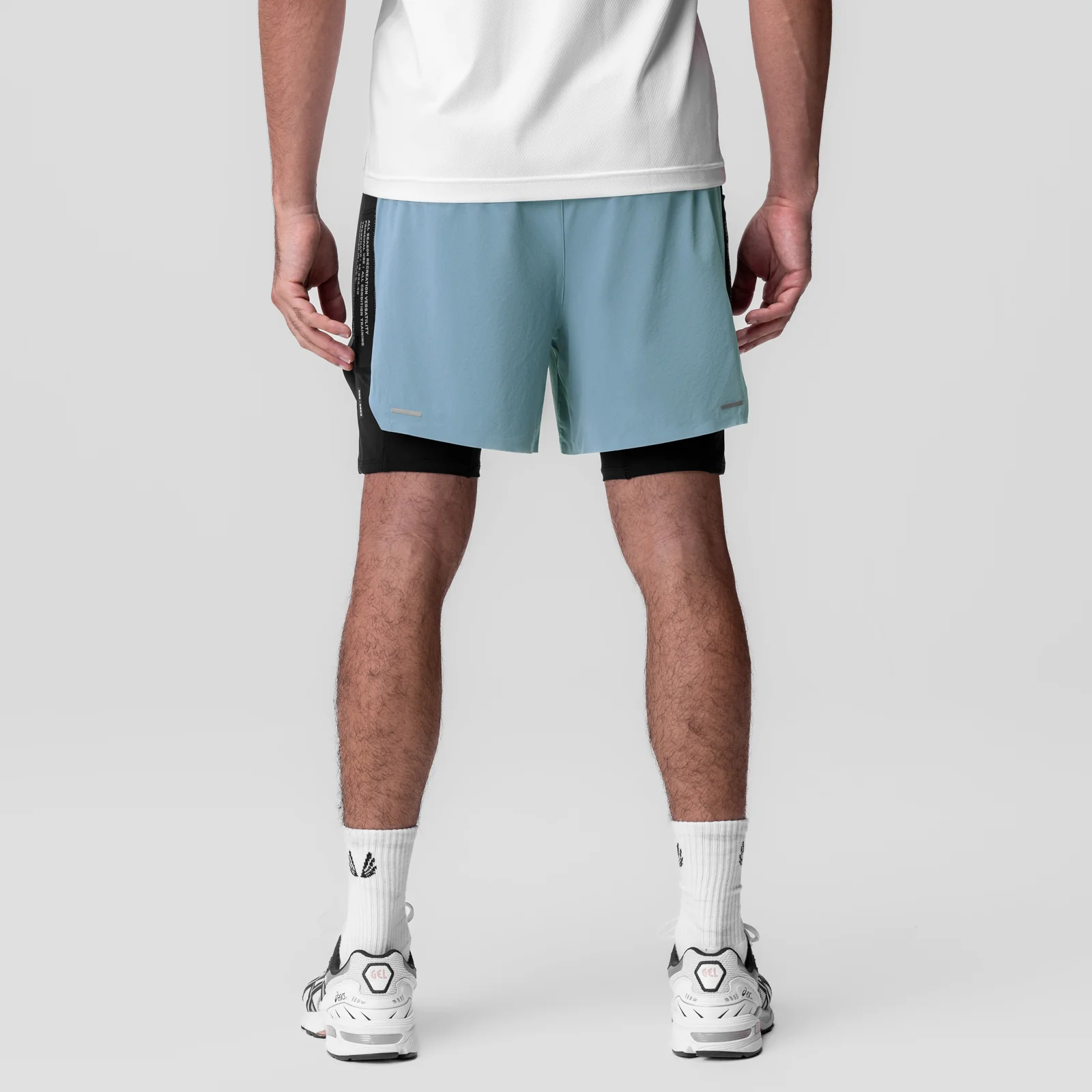 0953. Aerotex™ Hybrid Liner Short - Light Sky/Black - Image 3