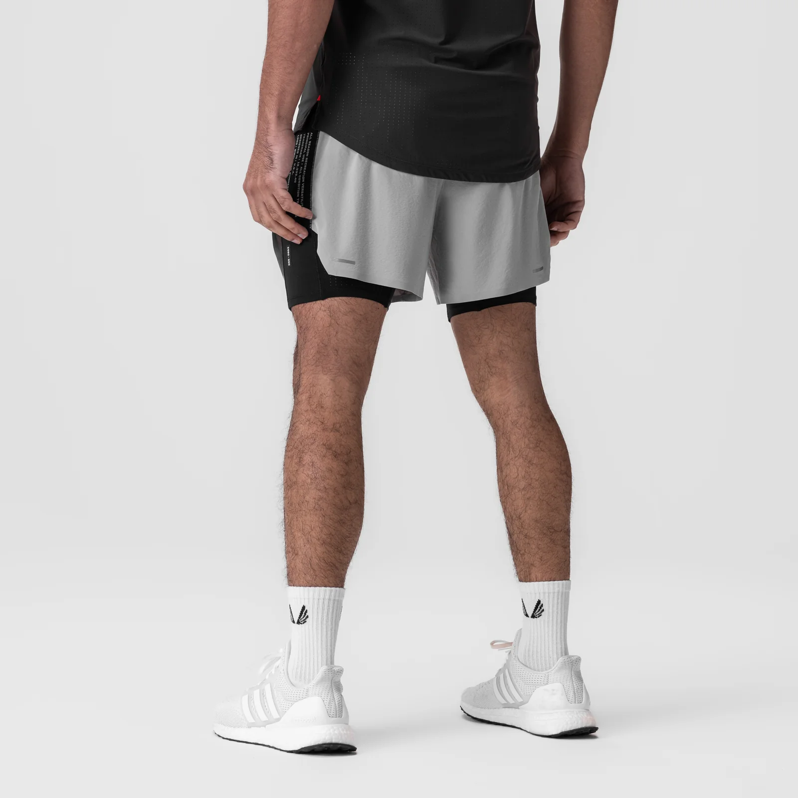 0953. Aerotex™ Hybrid Liner Short - Slate Grey/Black - Image 3