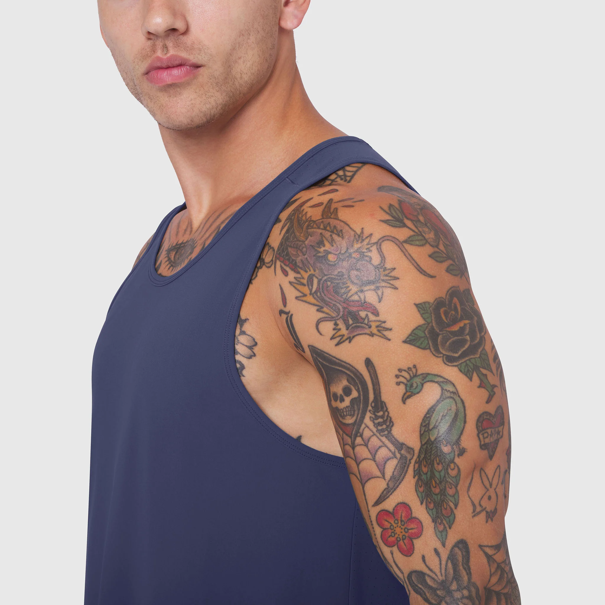 0960. Laser-Vent™ Tank Top - Navy - Image 3