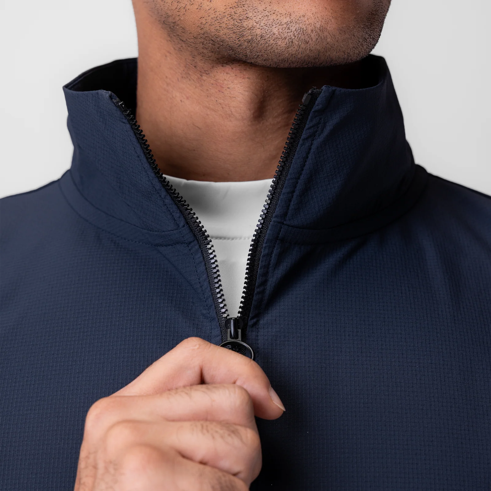 0970. Ripstop Quarter Zip Jacket - Navy - Image 4