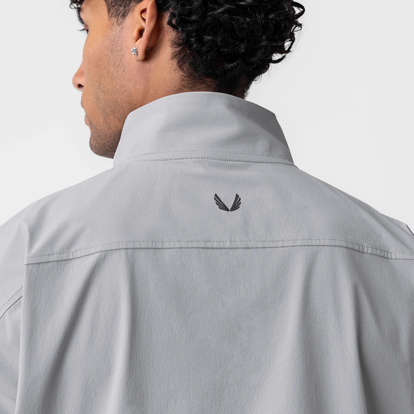 0970. Ripstop Quarter Zip Jacket - Slate Grey - Image 3