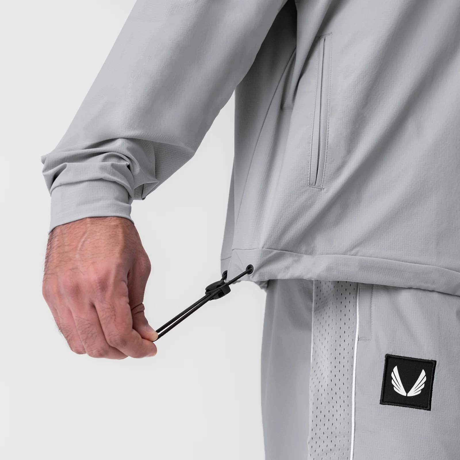 0970. Ripstop Quarter Zip Jacket - Slate Grey - Image 5