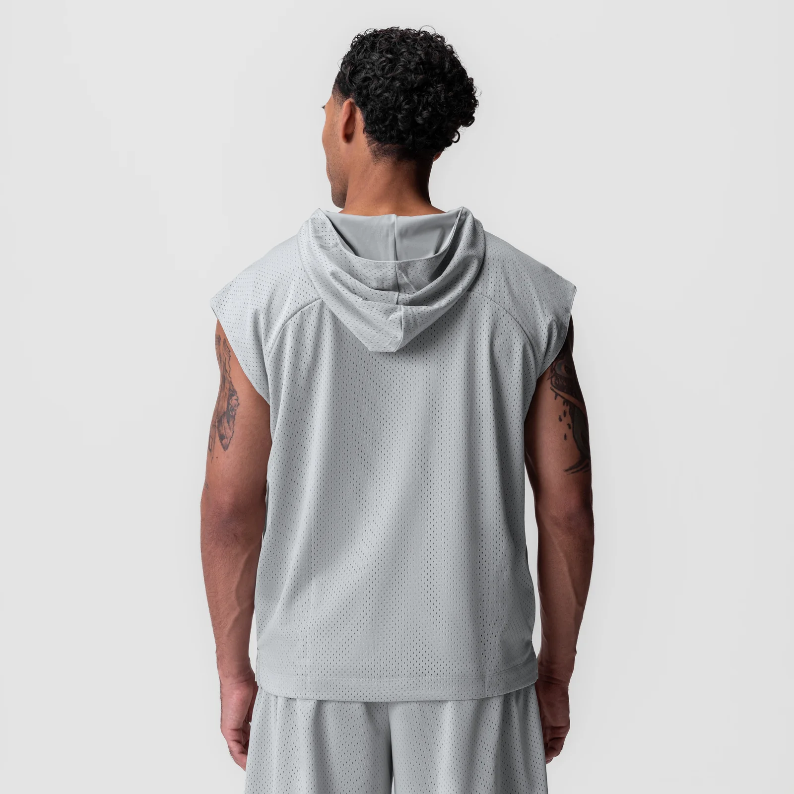 0983. Reversible 2-in-1 Cutoff Hoodie - Slate Grey - Image 4