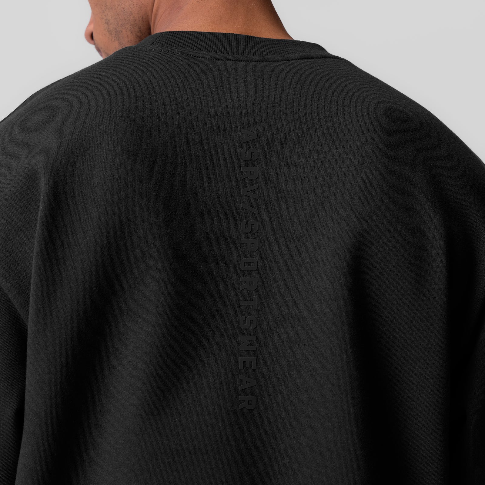 0984. Herringbone Terry Crewneck - Black - Image 6